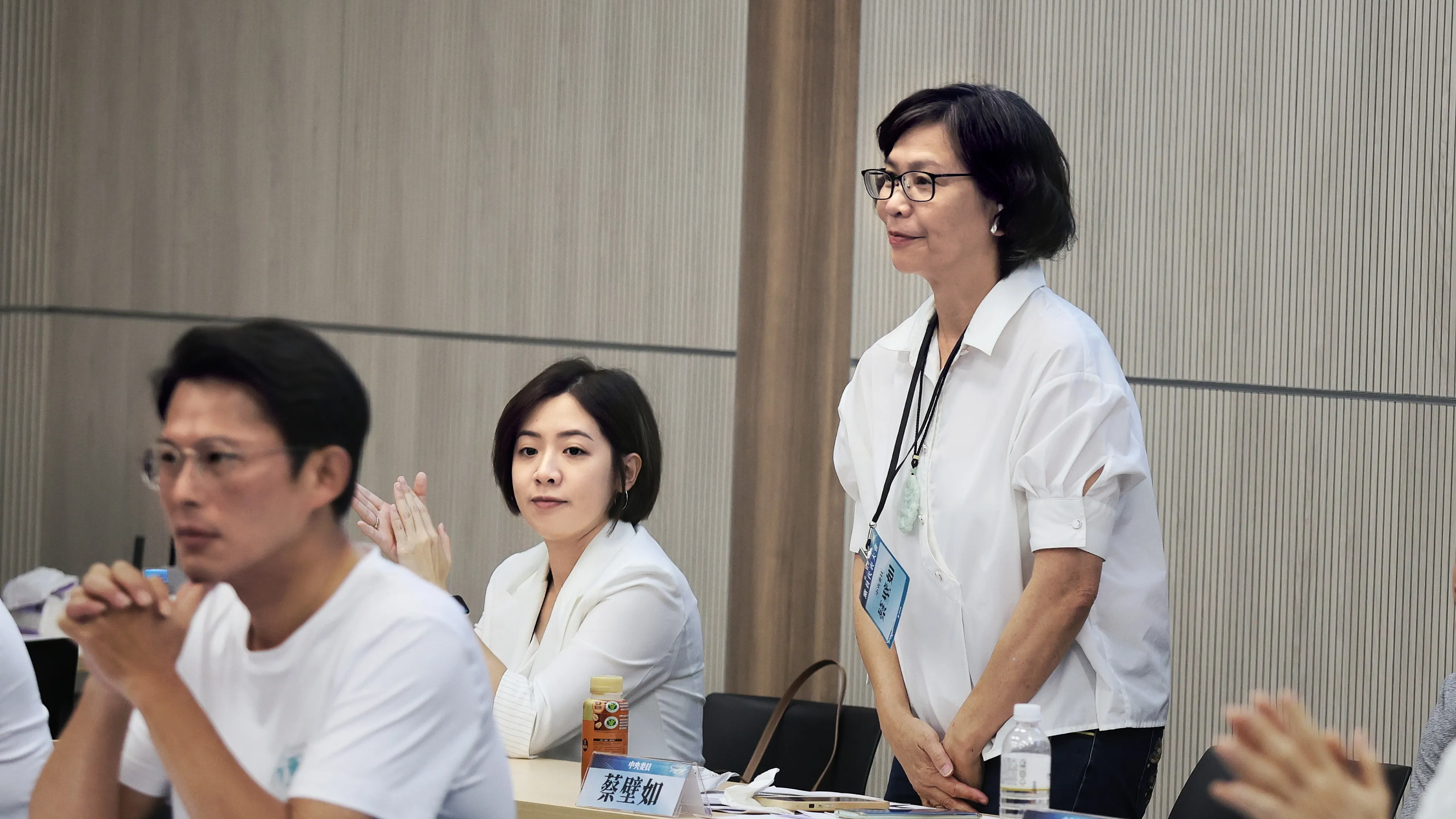 20250804-民眾党の中央委員蔡壁如と共に民眾党的第三回全国党代表大会に出席した（柯承惠撮影）