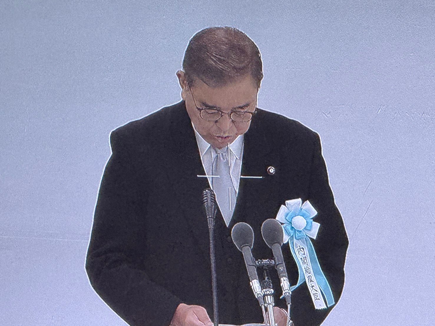 20250815-日本政府主辦的「全國戰歿者追悼式」15日在東京登場。（黃信維攝）