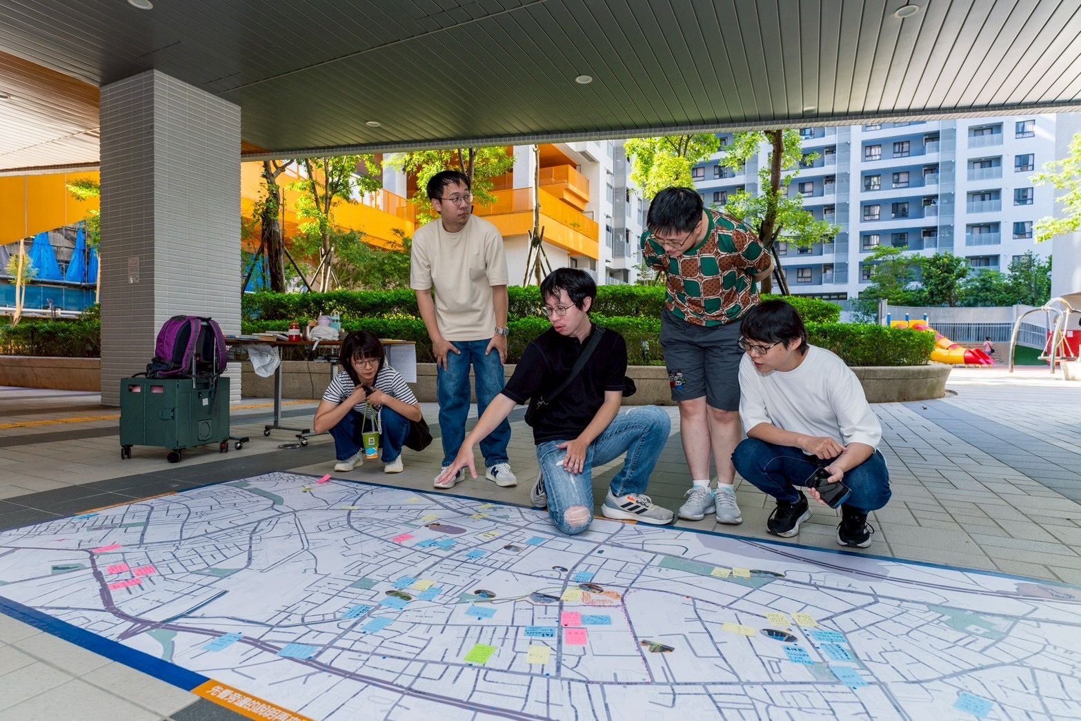 新北土城員和社宅住戶共同繪製的私房景點與美食地圖。（圖/新北市政府城鄉發展局）