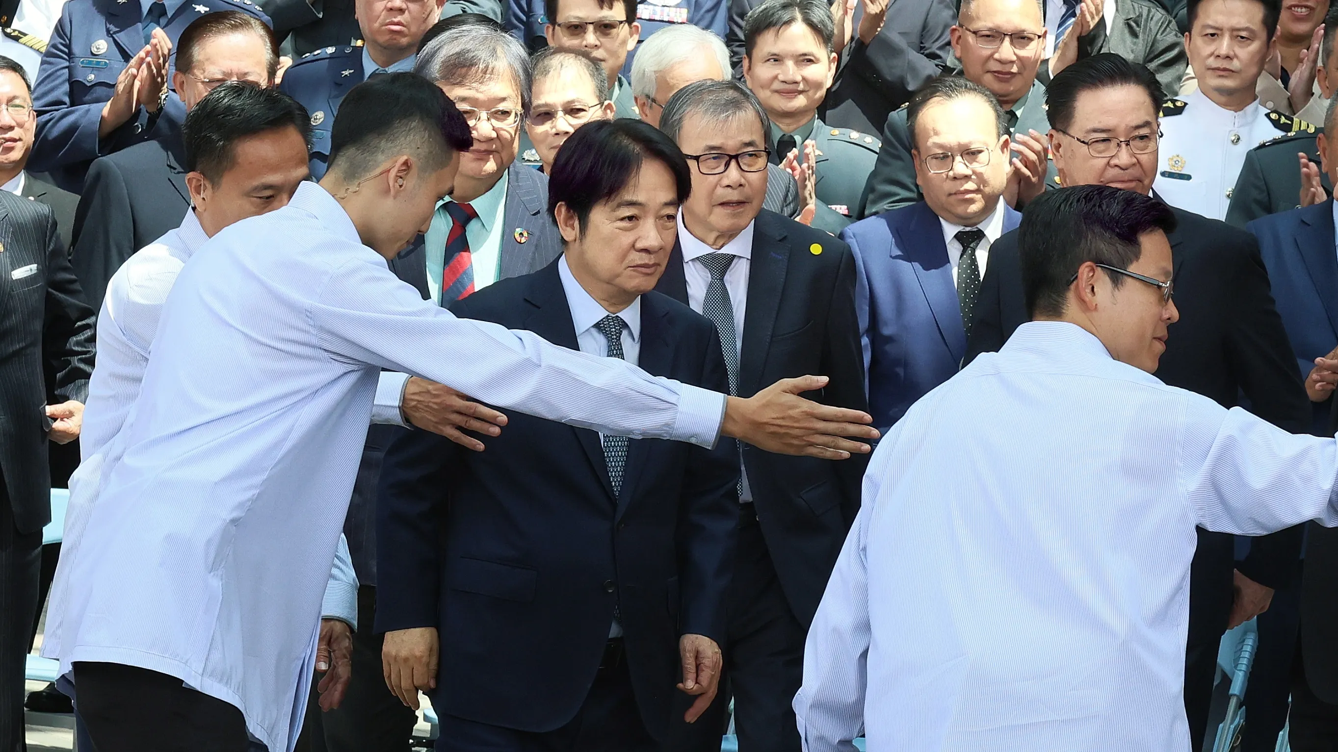 20250819-總統賴清德19日主持「國防醫學大學揭牌典禮」。（柯承惠攝）