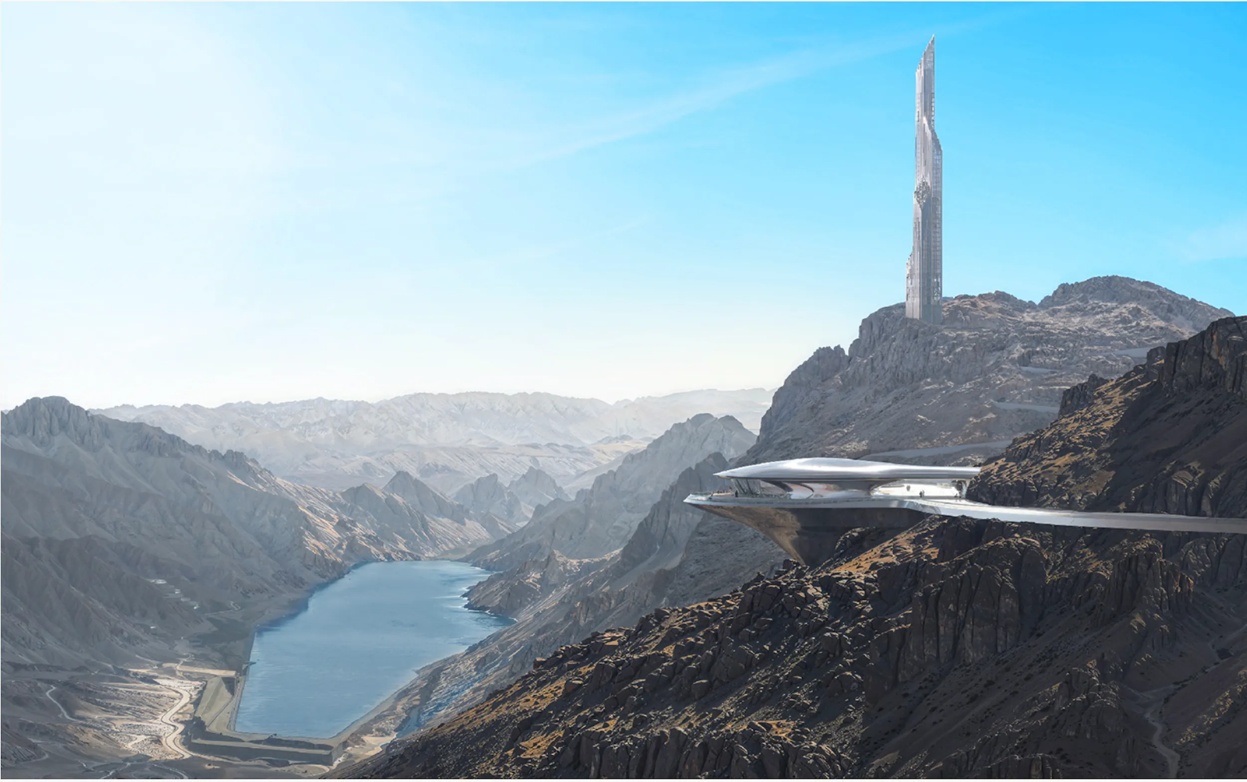 特羅耶納（Trojena）概念圖。（NEOM官網）