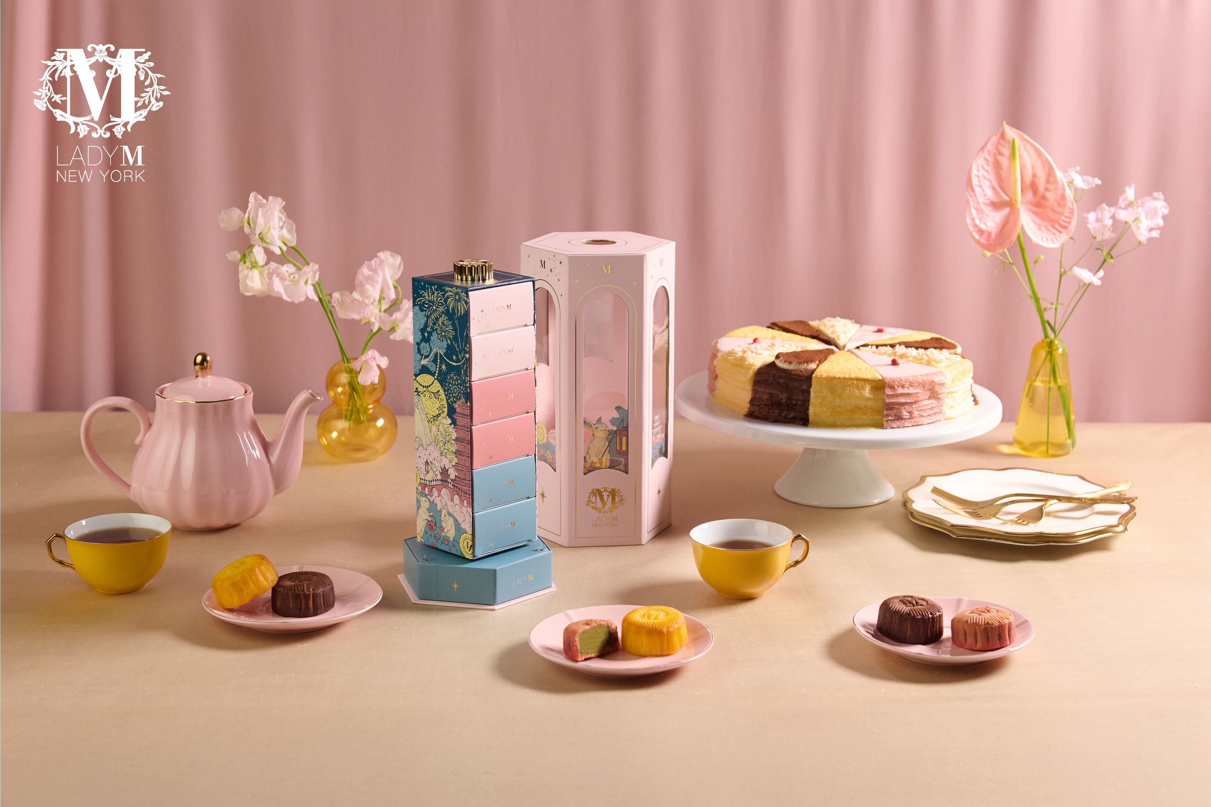 LADY M流轉月光中秋月餅禮盒，預購價2,480元。(圖/麗晶精品提供)