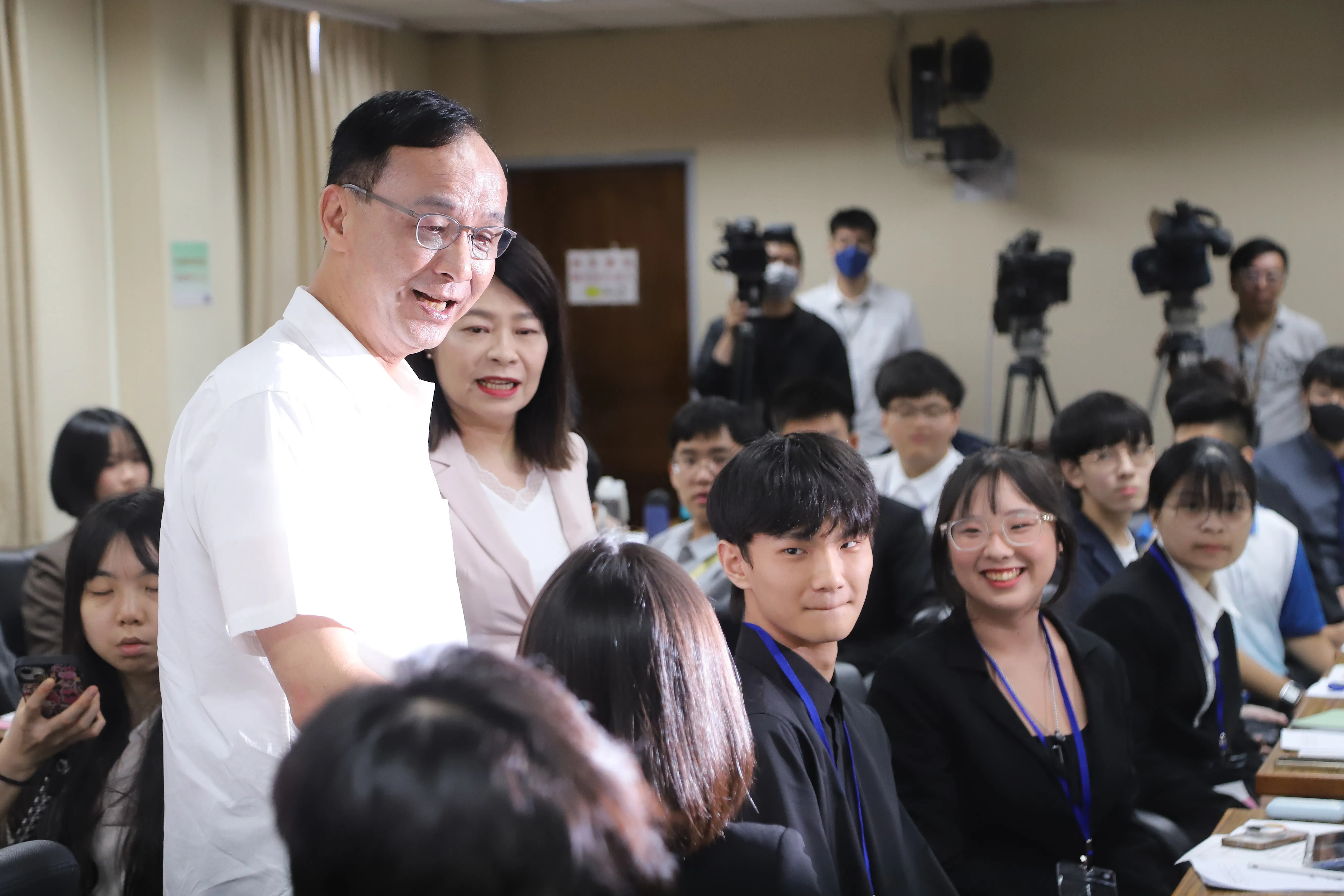 20250826-国民党主席朱立倫出席2025模擬立法院開幕式。（陳品佑撮影）