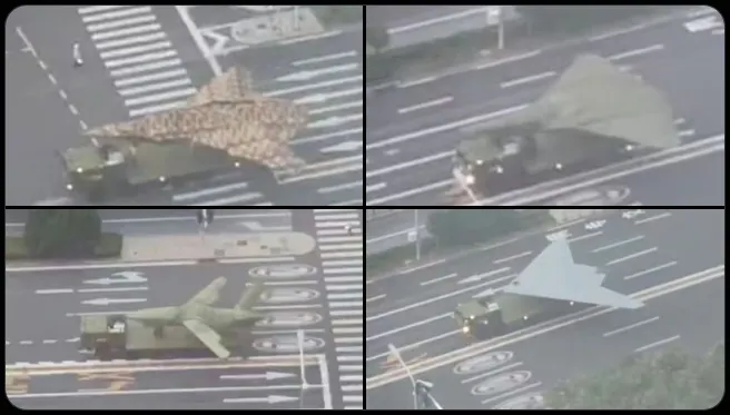 北京鋪陳93閱兵，多款新式無人機受到軍迷關注。（翻攝自X @Rational314159）