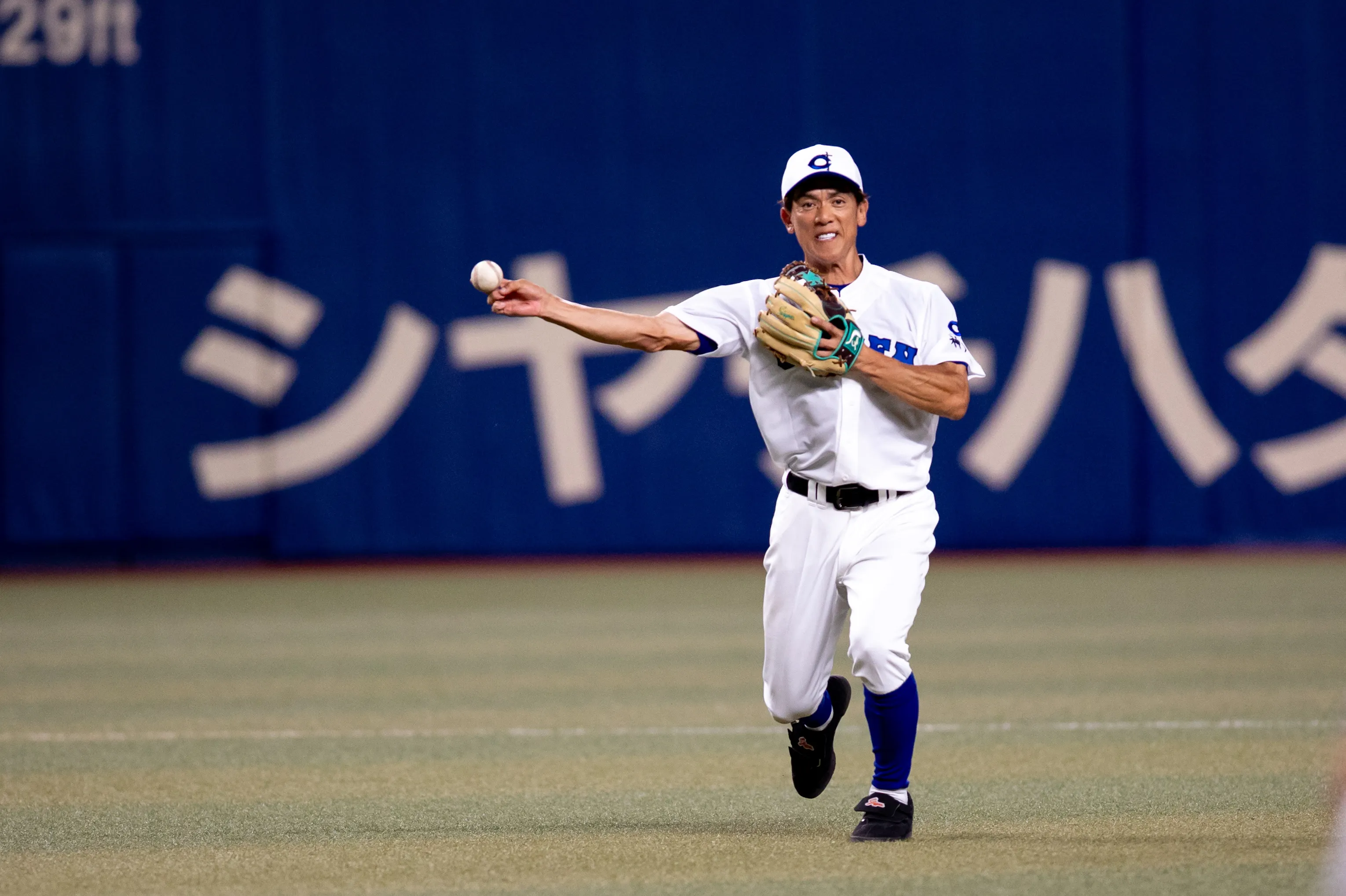 イチロー氏、松井秀喜氏、松井稼頭央氏、松坂大輔氏が「SATO presents 高校野球女子選抜 VS イチロー選抜 KOBE CHIBEN」に参加。（丁勤紜）