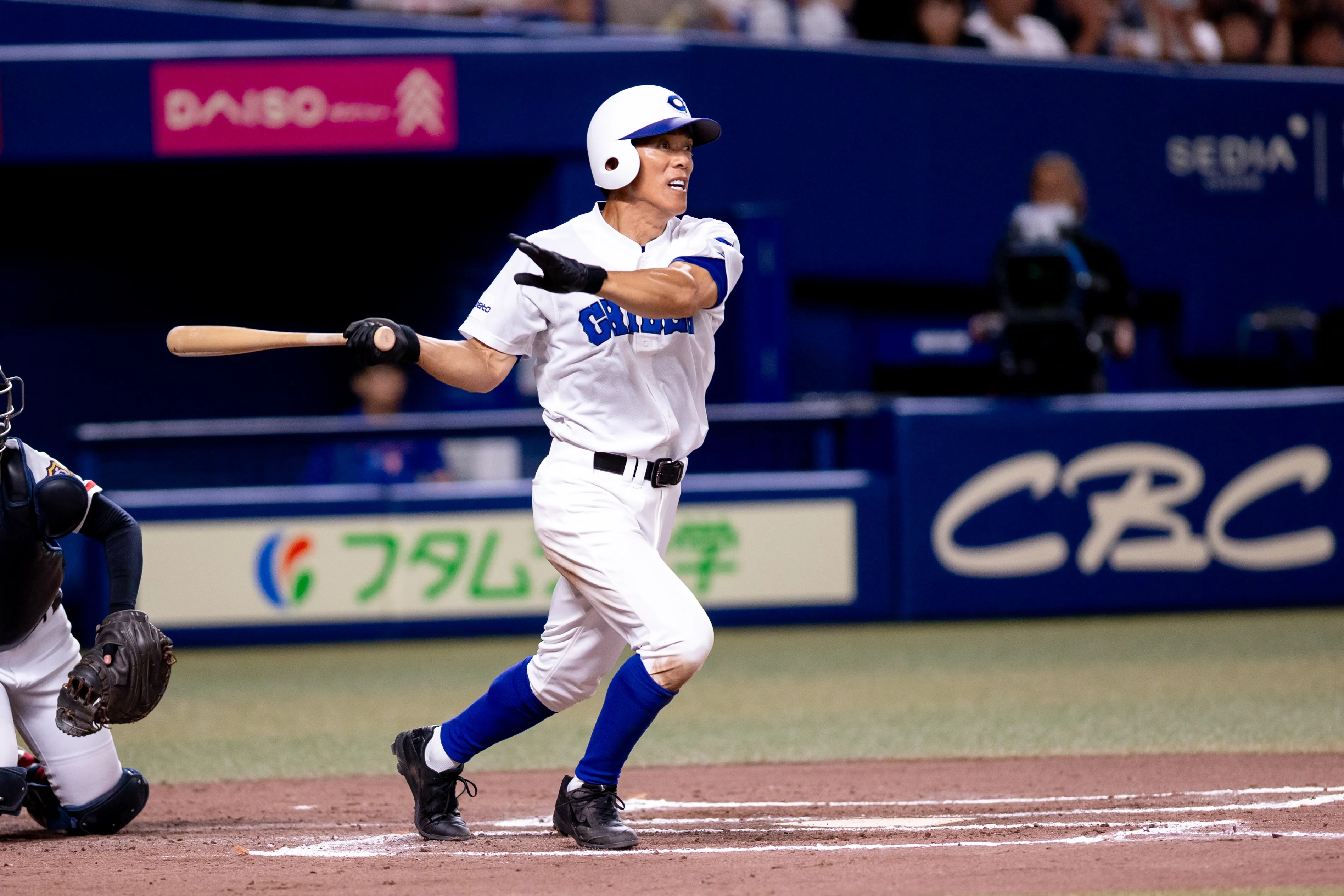 イチロー氏、松井秀喜氏、松井稼頭央氏、松坂大輔氏が「SATO presents 高校野球女子選抜 VS イチロー選抜 KOBE CHIBEN」に参加。（丁勤紜）