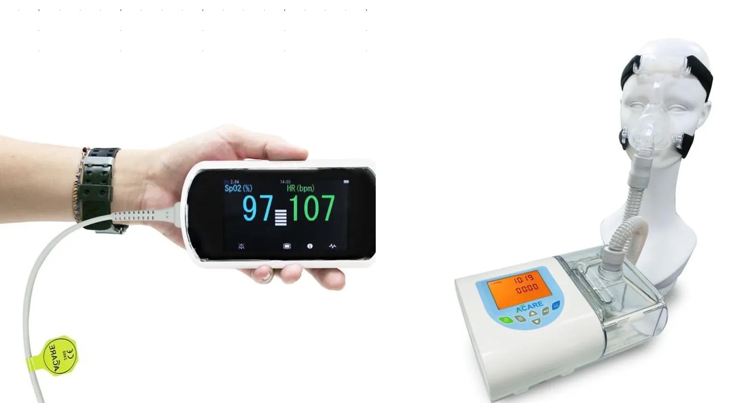 圖說：AI輔助可快速精確診斷出睡眠呼吸中止症，搭配呼吸器治療幫助患者呼吸順暢。