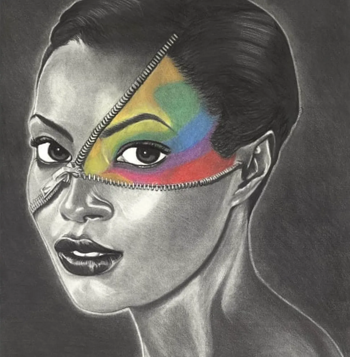 藝術家拉蒙（Sean La’Mont）的肖像畫作品。（擷取自拉蒙Instagram）