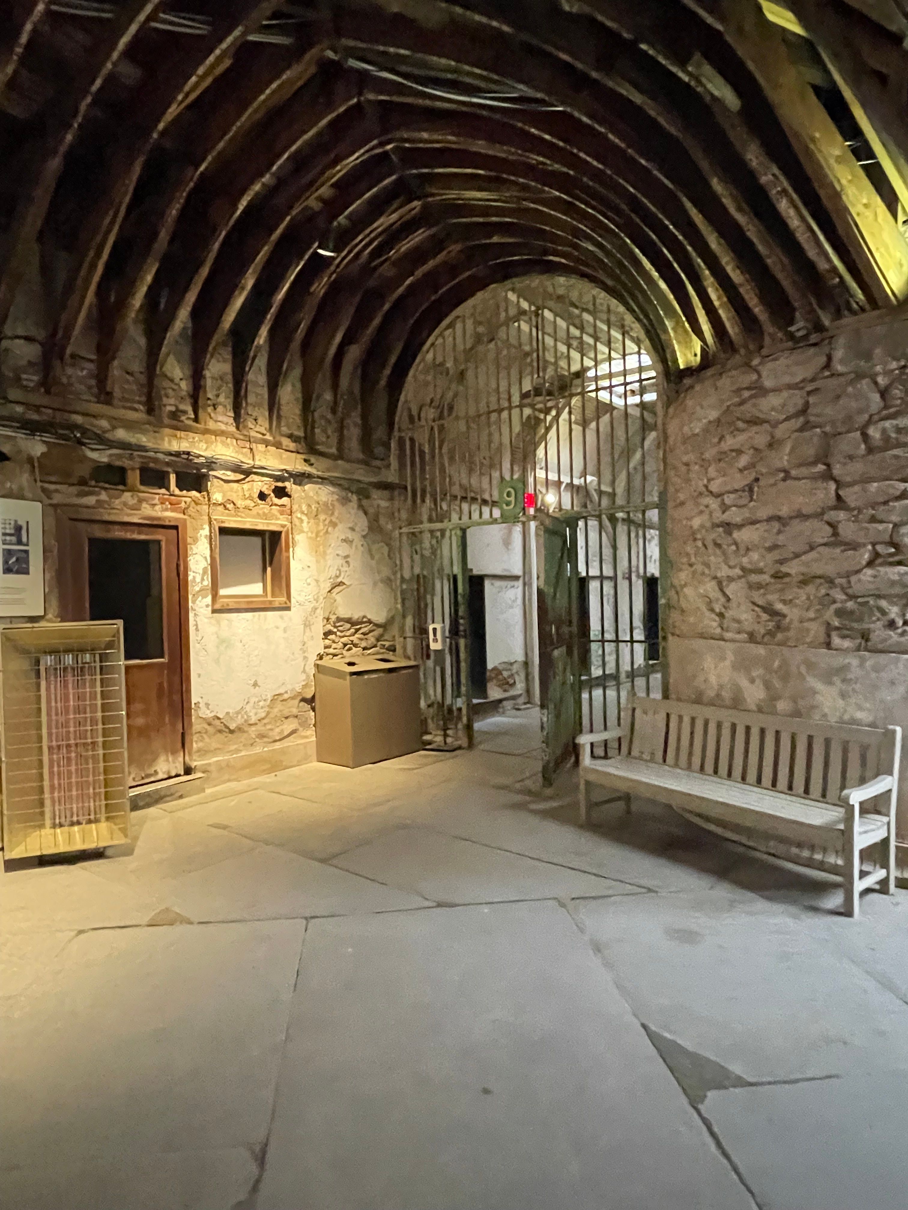 囚犯放風聚會場所。（林正二提供）