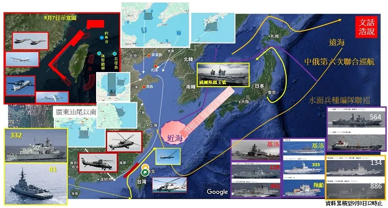 加澳軍艦北援英航艦，反制中俄聯巡東北亞，共軍啟動聯合戰備。