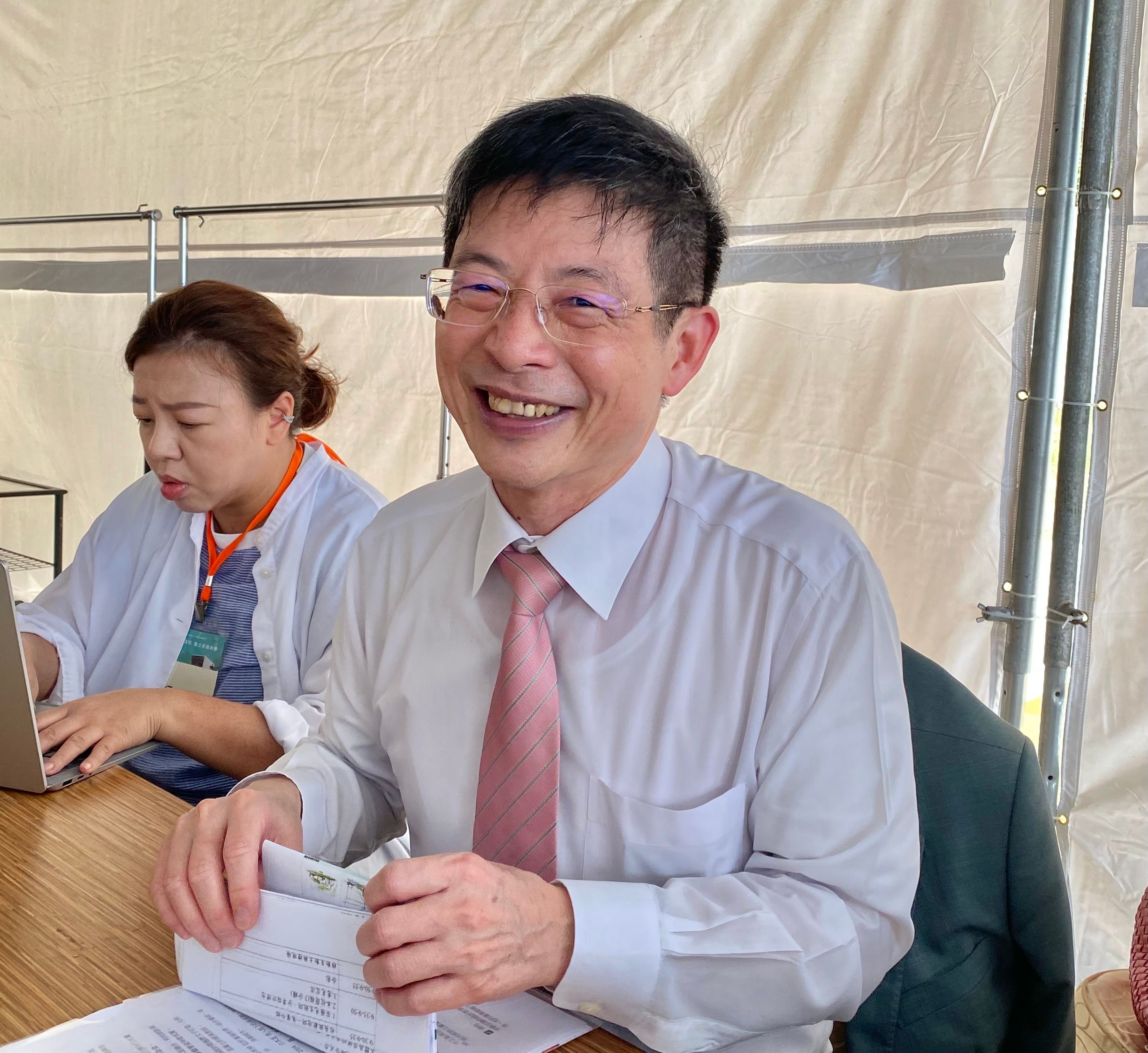 20250909-玉山銀行捐建臺北大學「玉山永續講堂」，玉山金控暨玉山銀行董事長黃男州9日出席動土祈福典禮。