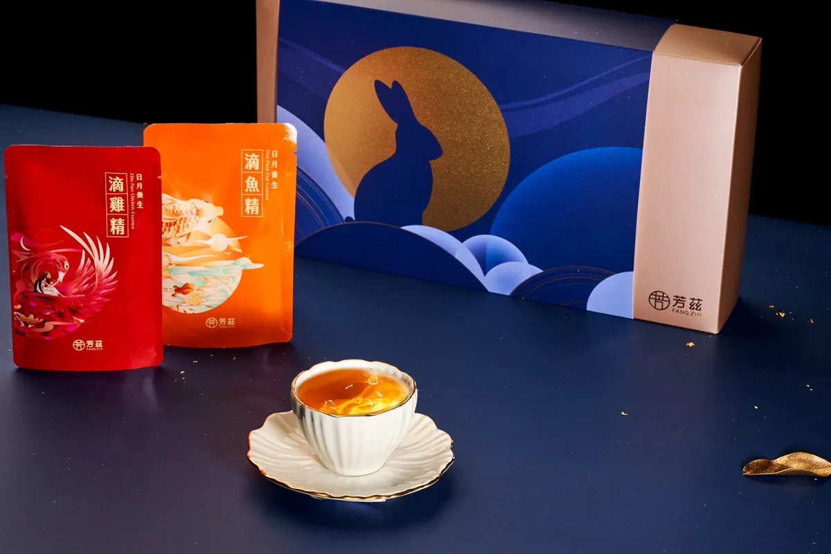 芳茲《月映如芳》雞魚饗宴禮盒為全家人健康加油打氣。(圖片來源：芳茲生技)