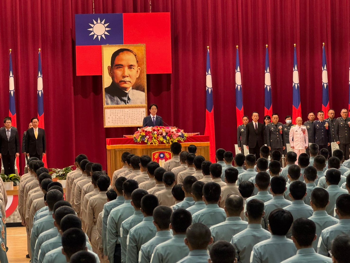 20250912-總統賴清德出席陸軍專科學校舉行三軍士官學校聯合開學典禮。（張曜麟攝）