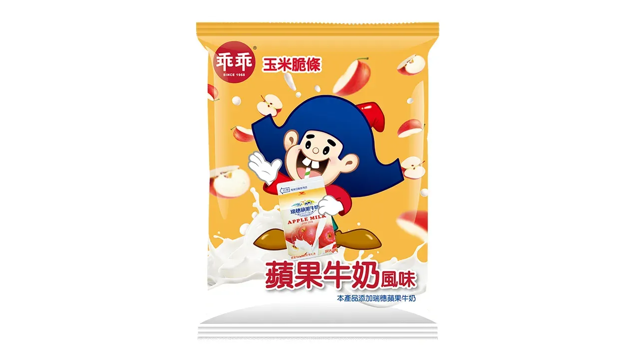 乖乖 × 瑞穗鮮乳 蘋果牛奶風味。（圖／網路溫度計提供）