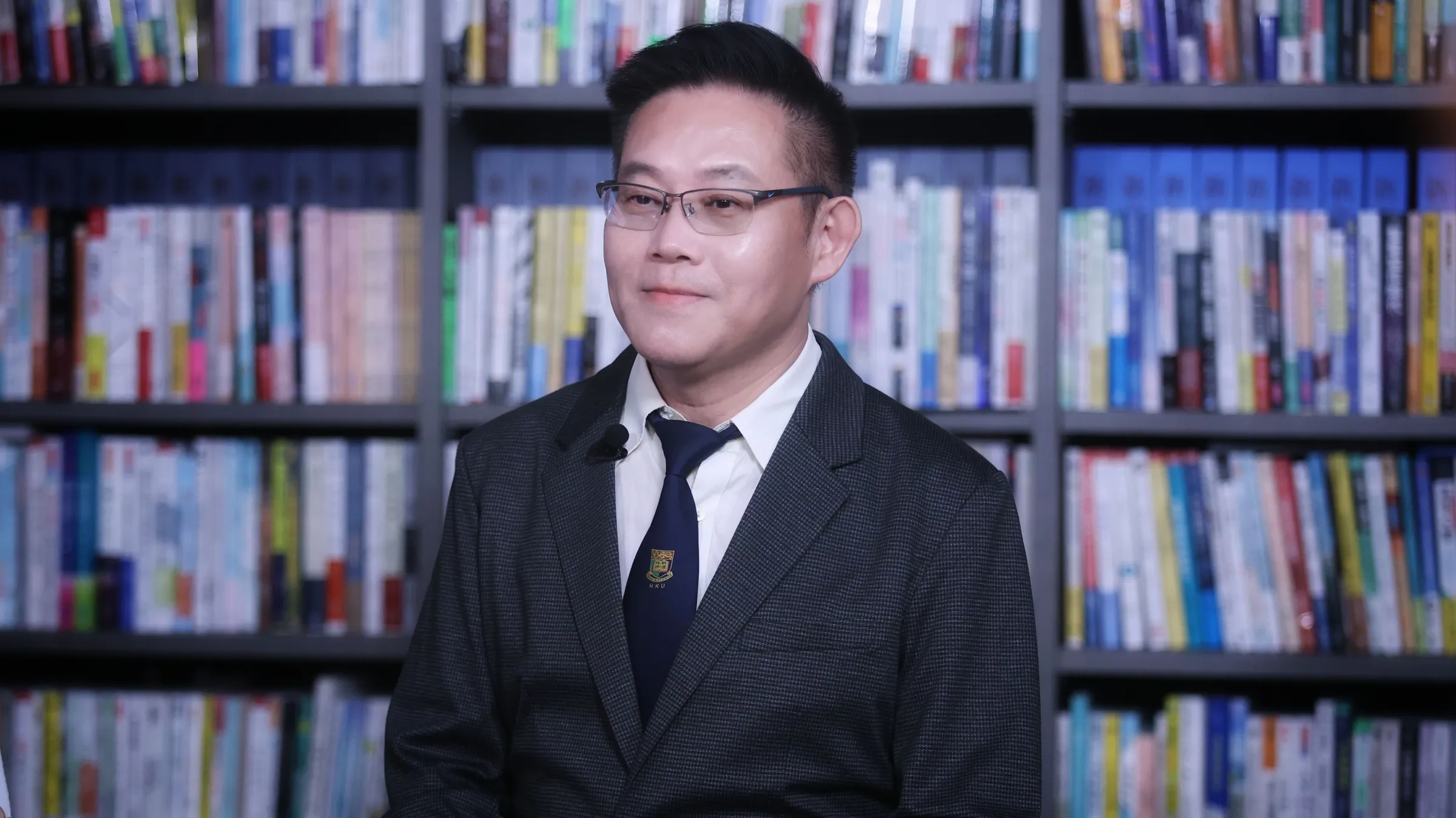 20250916-風傳媒《下班國際線》節目主持人路怡珍、東京大學東洋文化研究所特聘研究員林忠泉（見圖）、風傳媒國際兩岸中心副主任杜宗熹16日在節目中對談。（柯承惠攝）