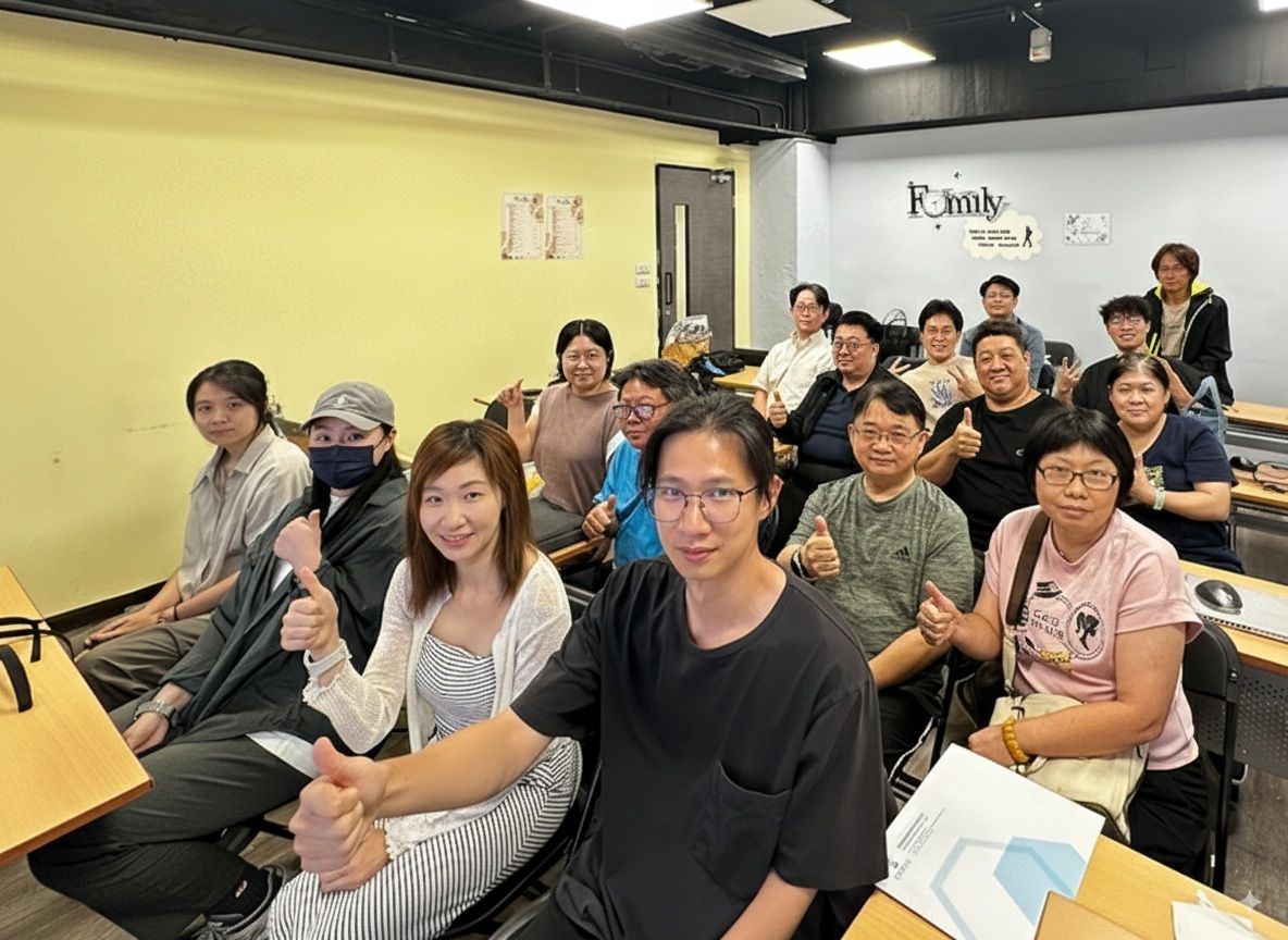 第二梯次《加密貨幣金流分析實務工作坊》本月6日登場，前排右一為課程講師仇詠平金流分析師。（圖／台灣民間反詐騙協會提供）