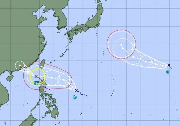 米塔颱風生成。（圖／取自日本氣象廳）