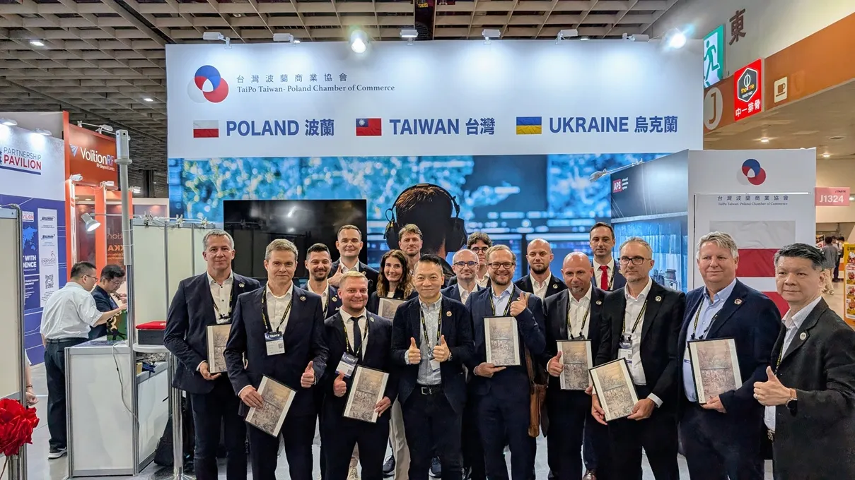台波軍民通用展覽館由台波商會發起，集結10家波蘭與2家烏克蘭企業。（圖／陳逸群攝）