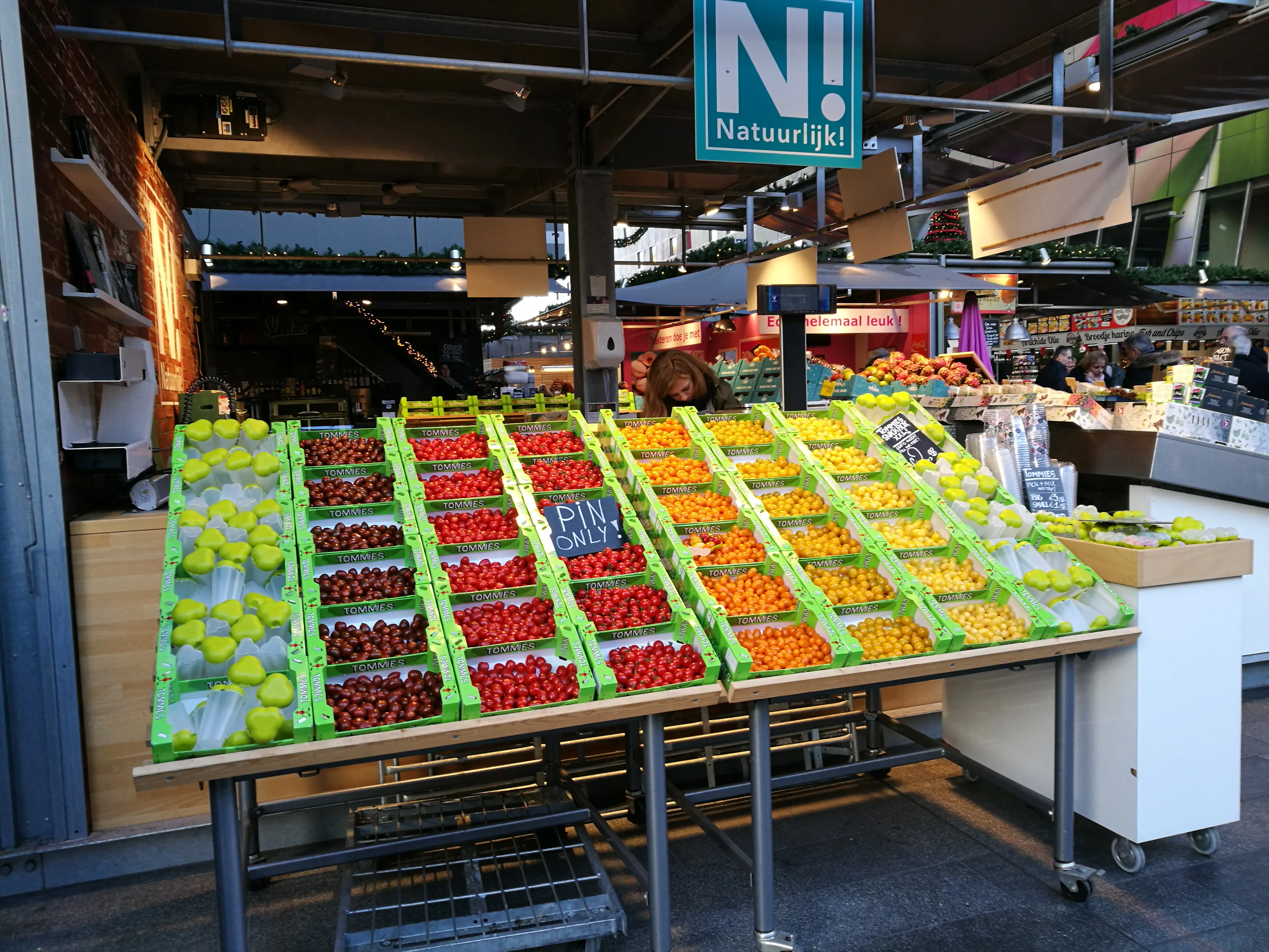 荷蘭Markthal市場銷售的番茄。（資料照，番茄方舟提供）