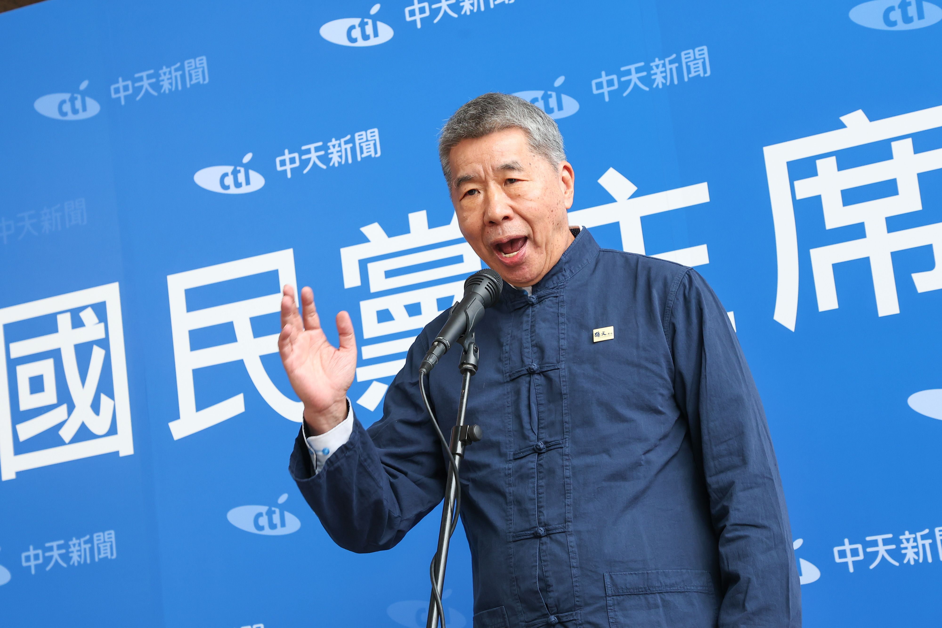 20250920-國民黨主席參選人張亞中20日出席「國民黨主席大辯論」。（顏麟宇攝）