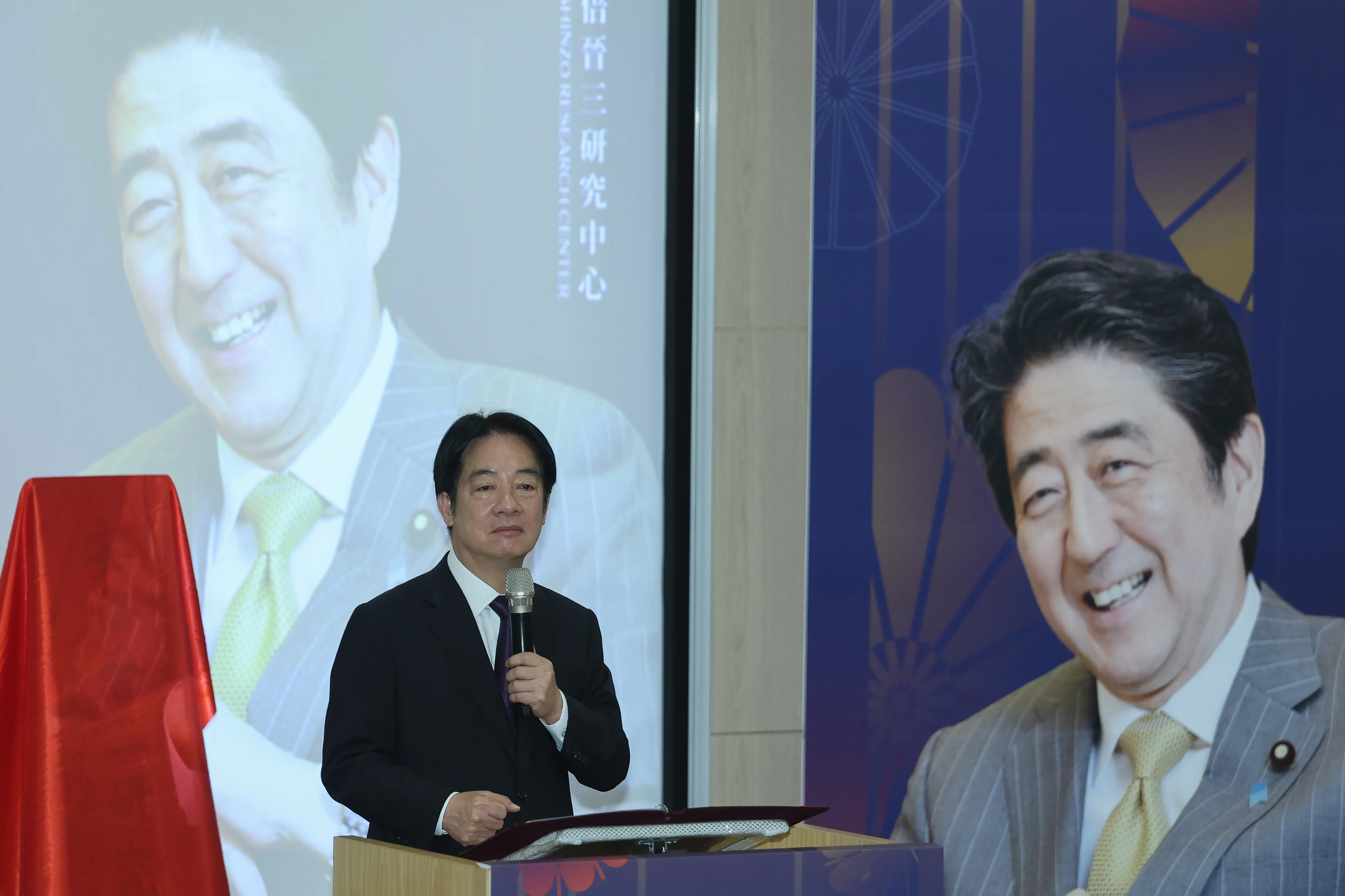 20250921-総統賴清德が「国立政治大学安倍晋三研究センター」設立大会に出席。（陳品佑撮影）