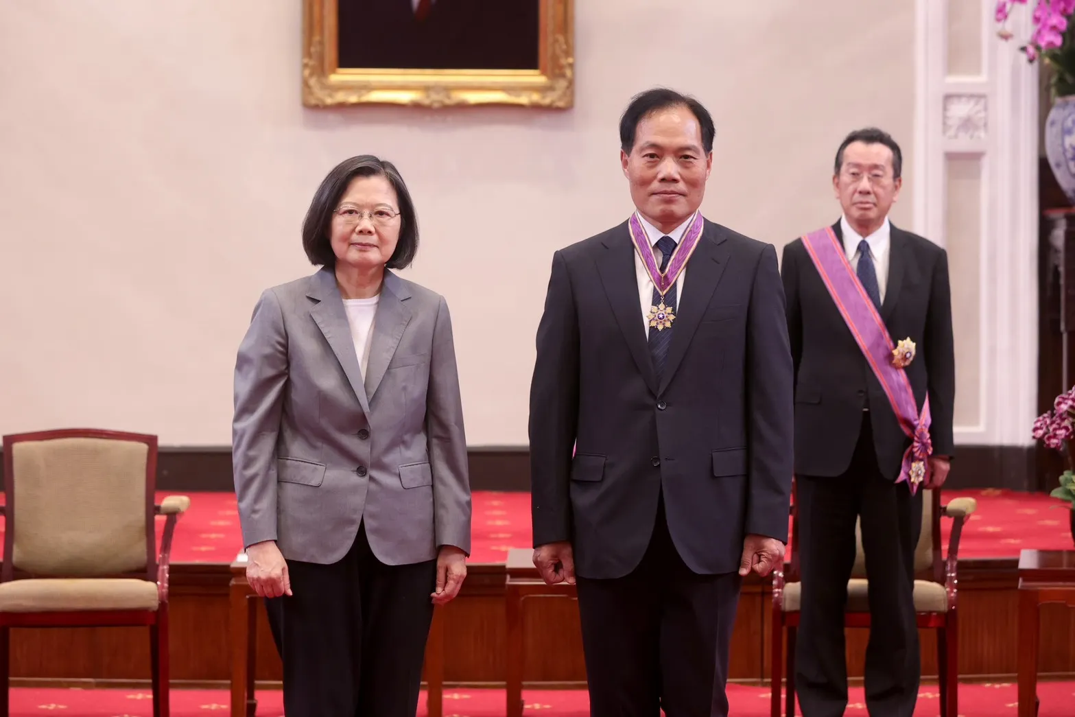20250921-神龍計画主持人孫春青（右）、前総統蔡英文（左）。（資料照、取自総統府）