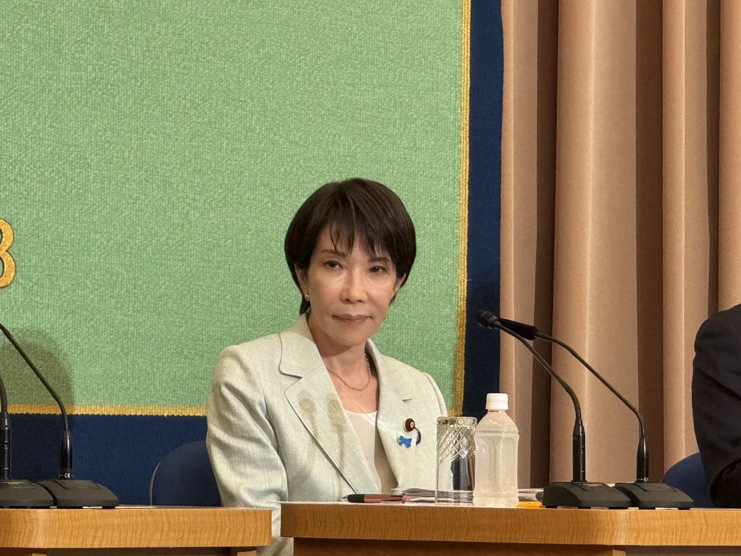 20250924-日本記者俱樂部舉辦自民黨總裁選舉候選人政見討論會。高市早苗。（黃信維攝）