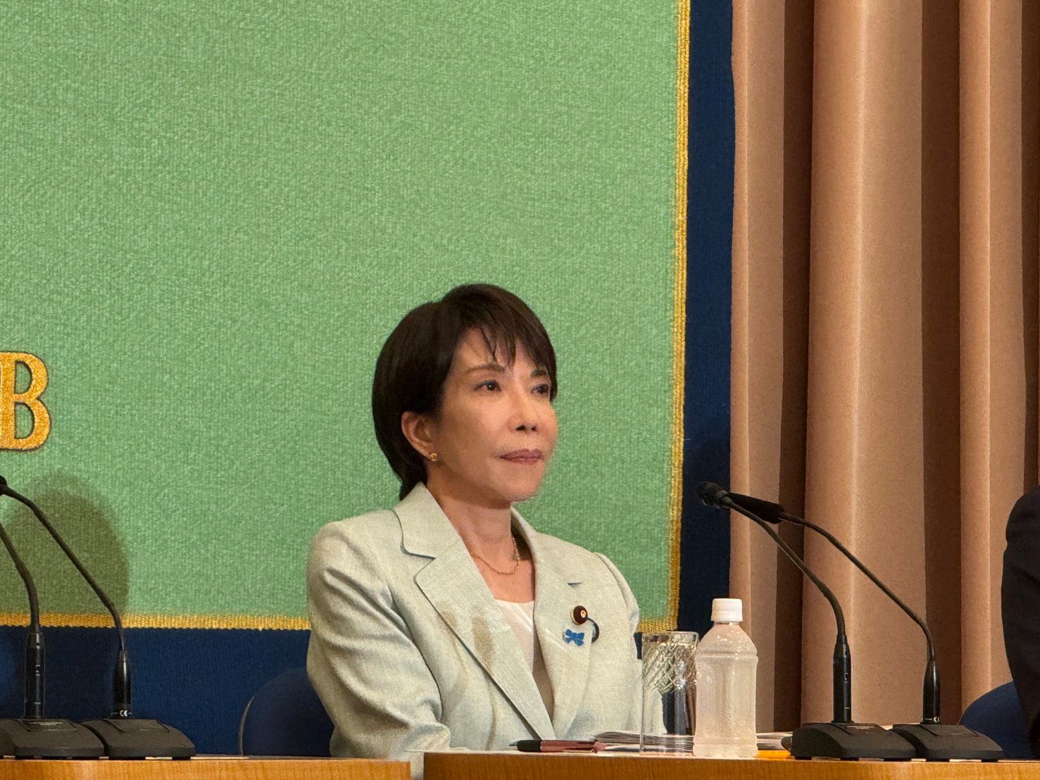 20250924-日本記者俱樂部舉辦自民黨總裁選舉候選人政見討論會。高市早苗。（黃信維攝）