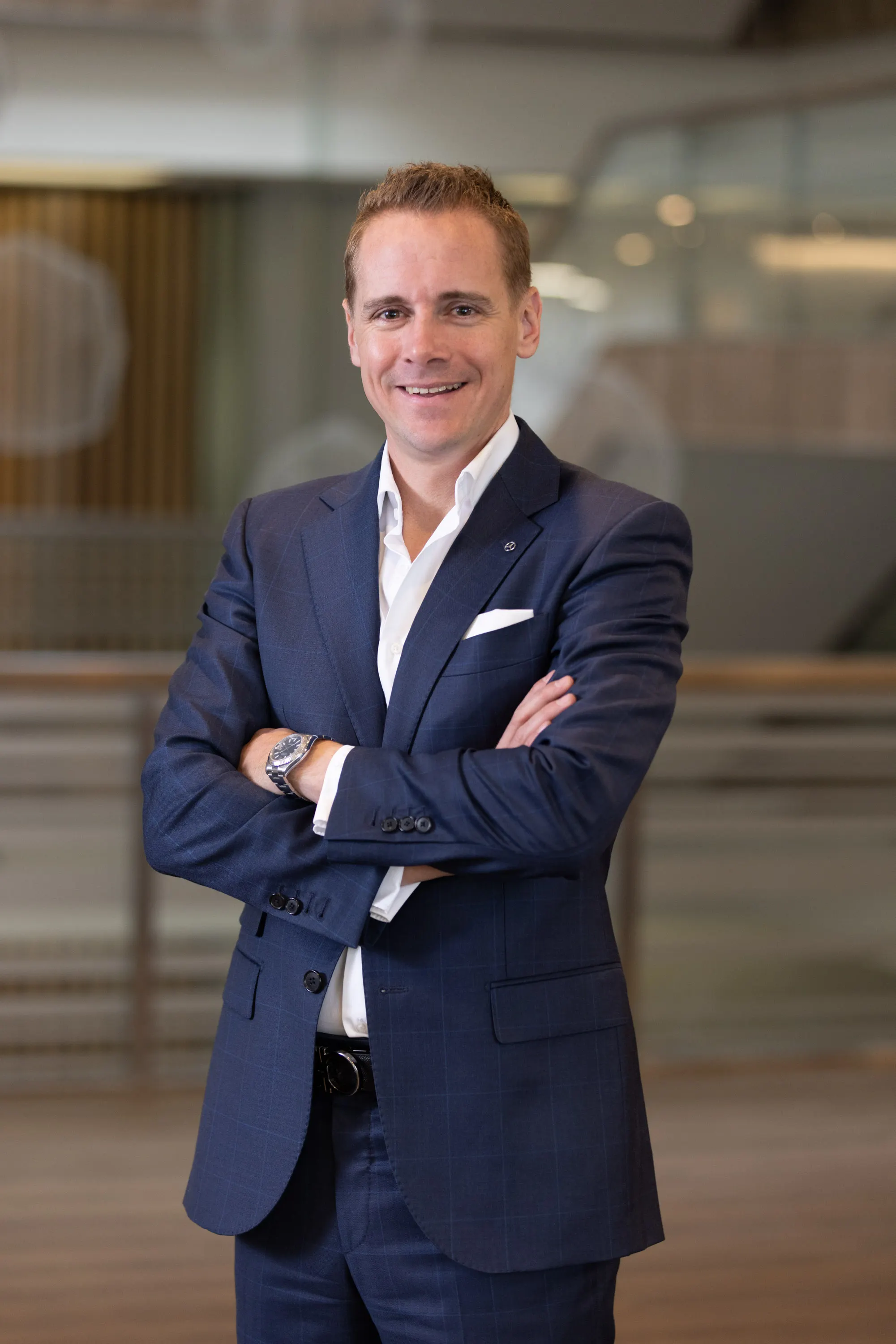 20250925-台灣賓士新任總裁賴恩凱（Mark Raine）在車市氛圍仍顯觀望之際，對外表態「現行售價維持不變」。（台灣賓士提供）