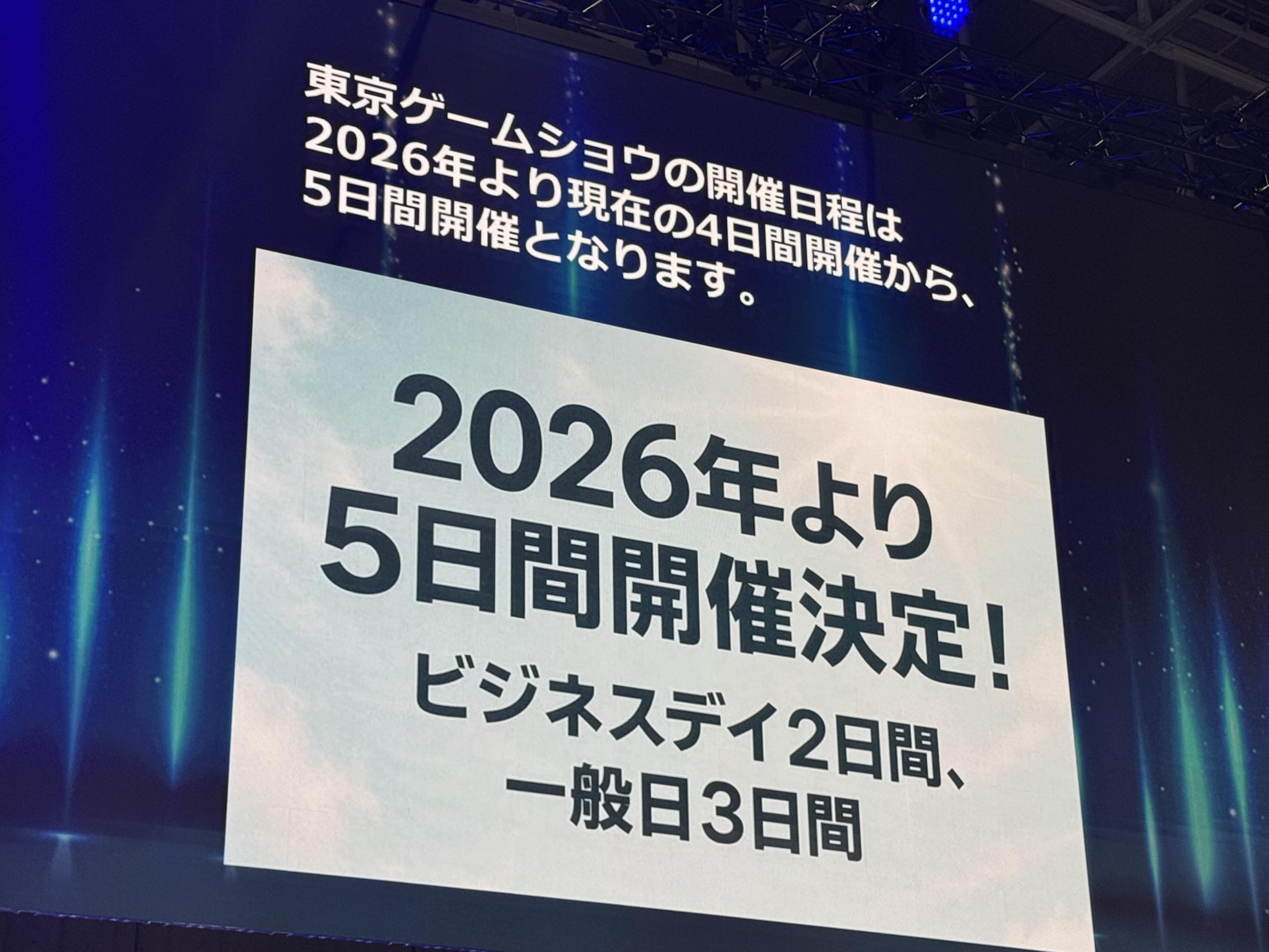 東京ゲームショウ2025が過去最多1,136社・4,157小間で開幕し、開会式では2026年から史上初の5日間開催が発表された。黃信維