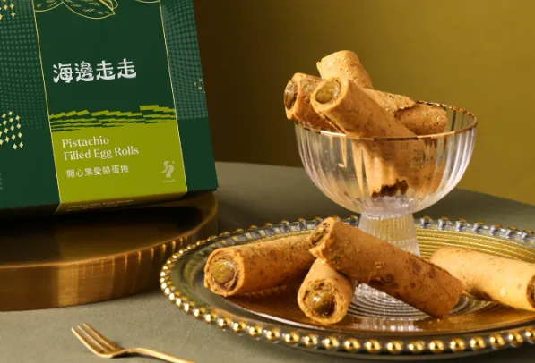 開心果甜點推薦：海邊走走開心果蛋捲。（圖／取自海邊走走 HiWalk臉書）