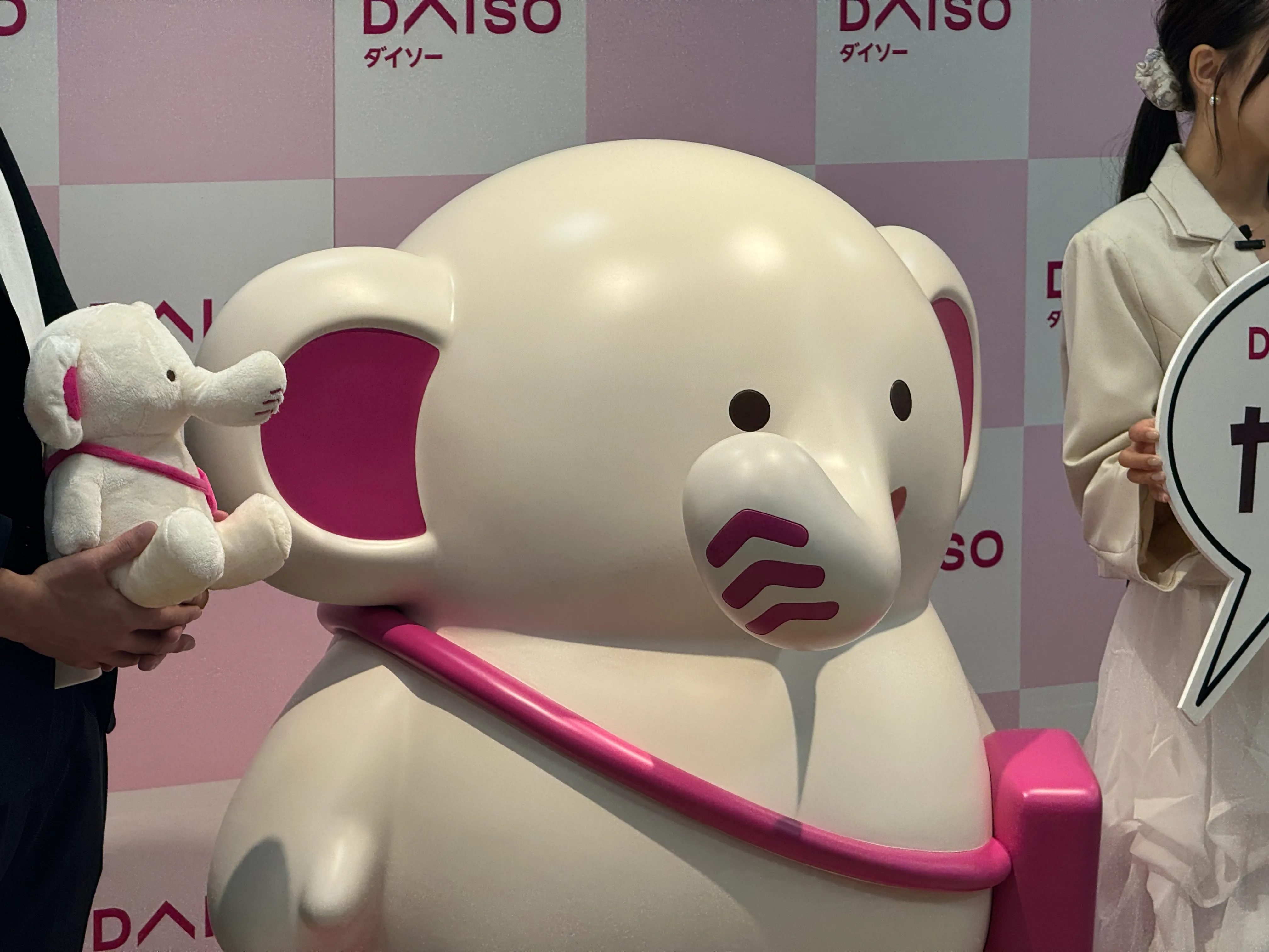 ダイソーは都内最大規模のアルカキット錦糸町店リニューアルにあわせ、公式キャラクター「ダイゾー」を発表し、アンバサダーの髙木悠未さんが登壇した。黃信維