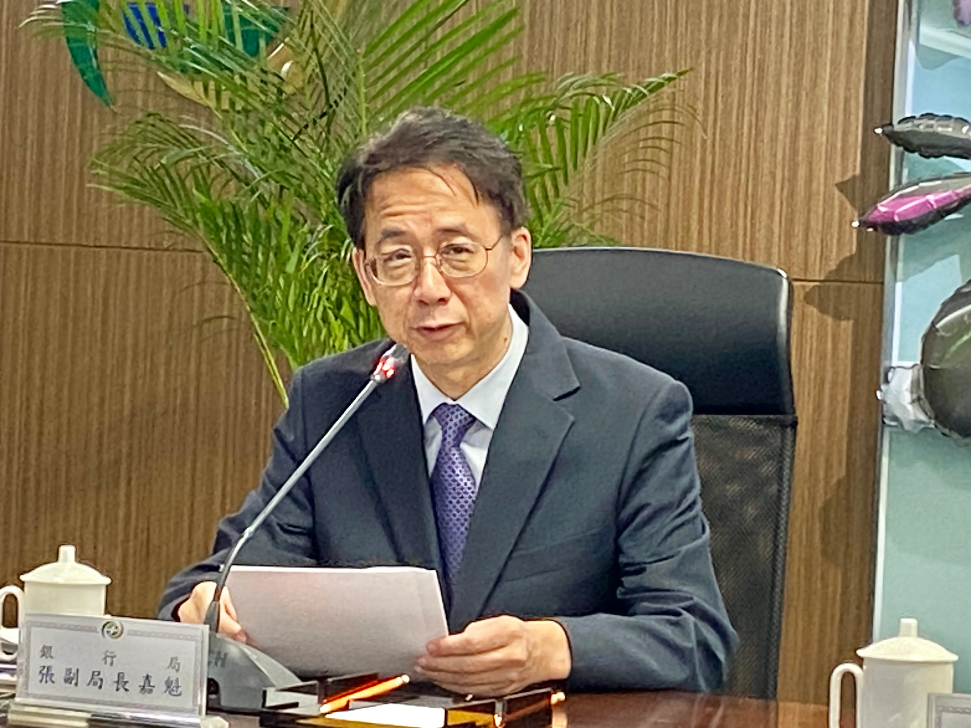 20251002－金管會銀行局副局長張嘉魁2日出席中秋座談。（陳怡慈攝）