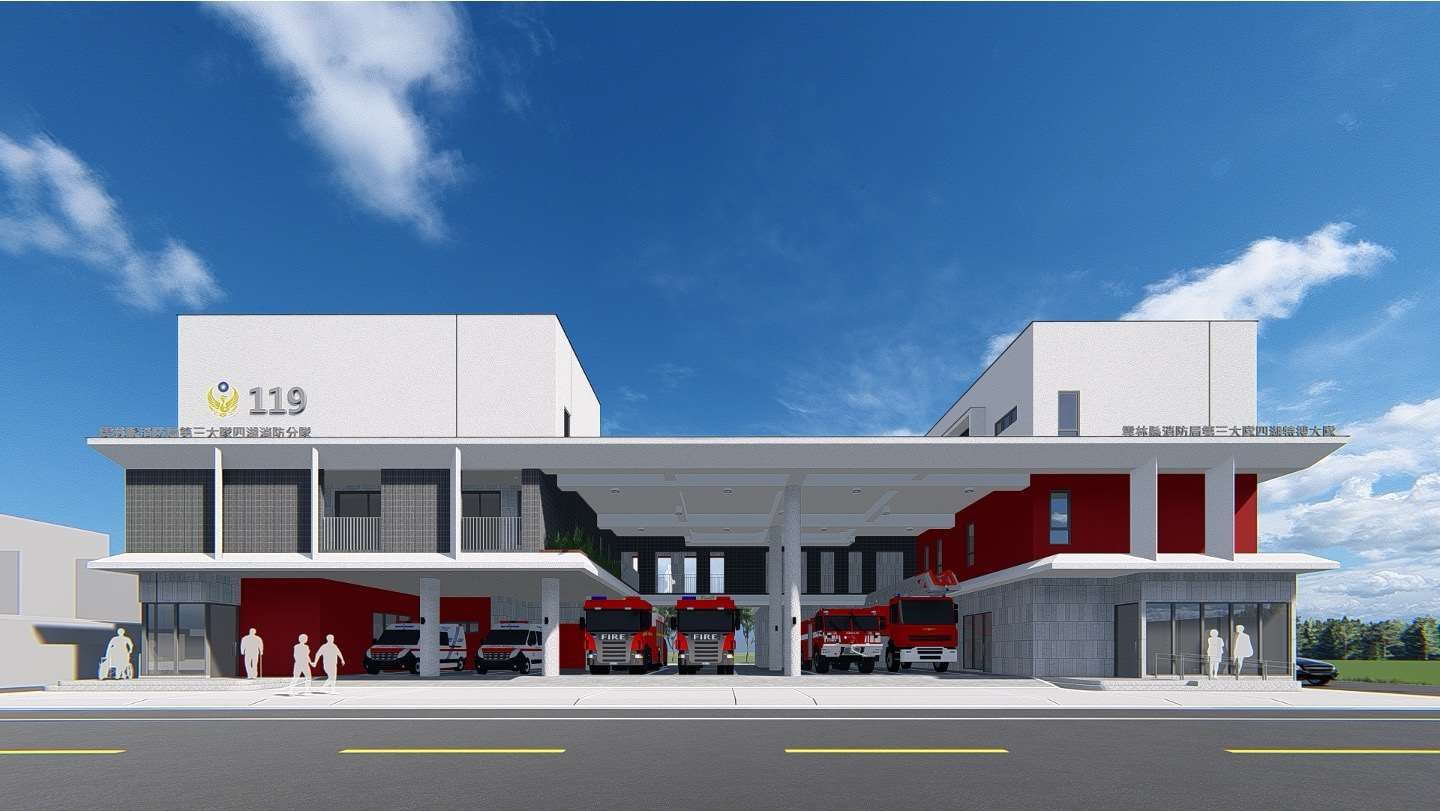 四湖消防分隊原辦公廳舍示意圖。（圖／雲林縣政府消防局提供）