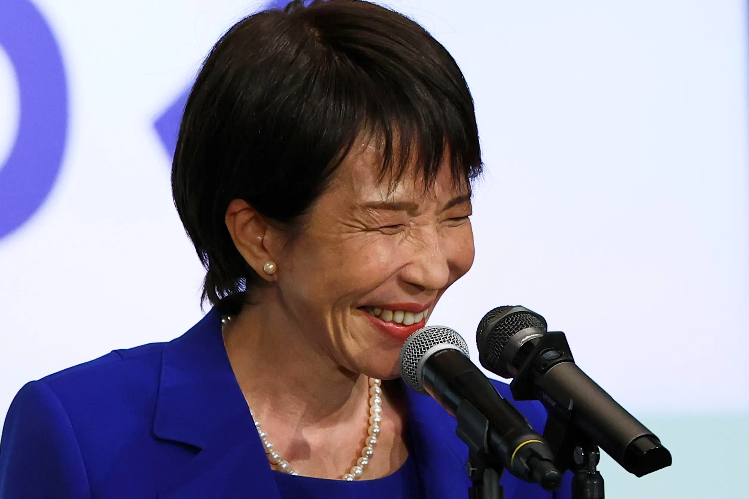 2025年10月4日，高市早苗在自民黨總裁選舉中勝出。（美聯社）