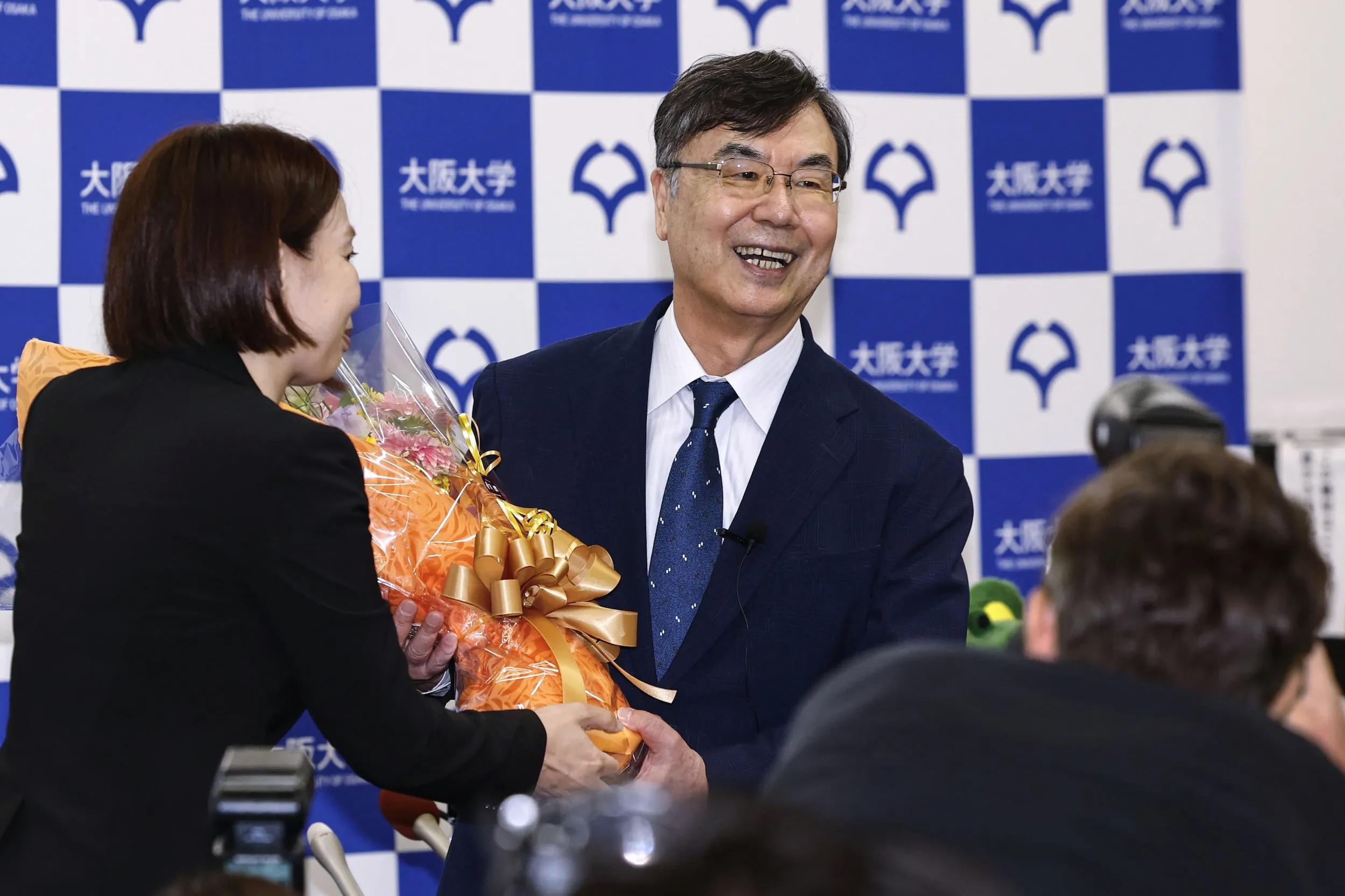 2025年10月6日、ブランコ、ラムズデール、坂口志文（写真）がノーベル生理学・医学賞を受賞（美聯社）