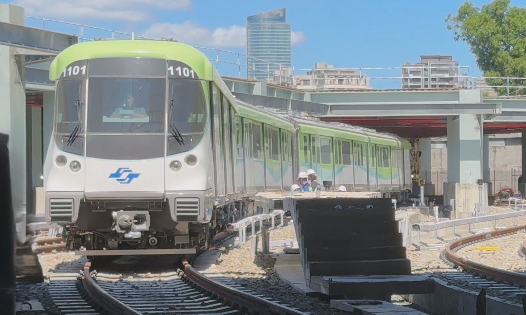 列車已在金城機廠完成各項靜態測試。(圖/新北市政府捷運工程局)