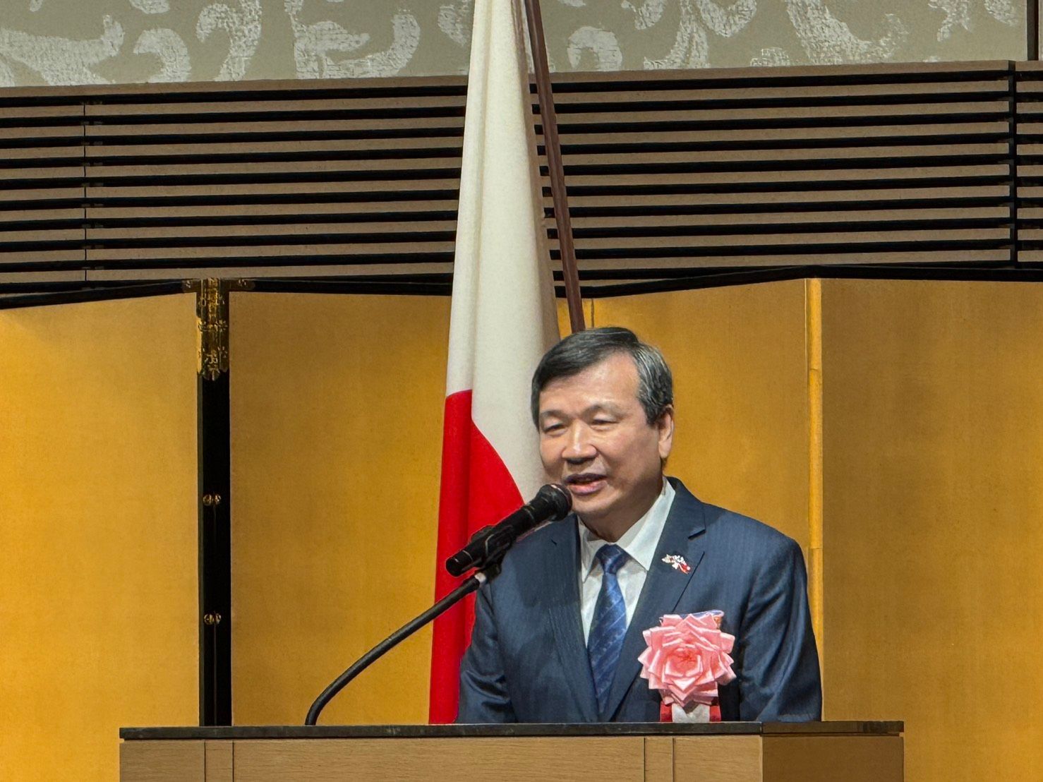 駐日代表の李逸洋氏。（黃信維撮影）