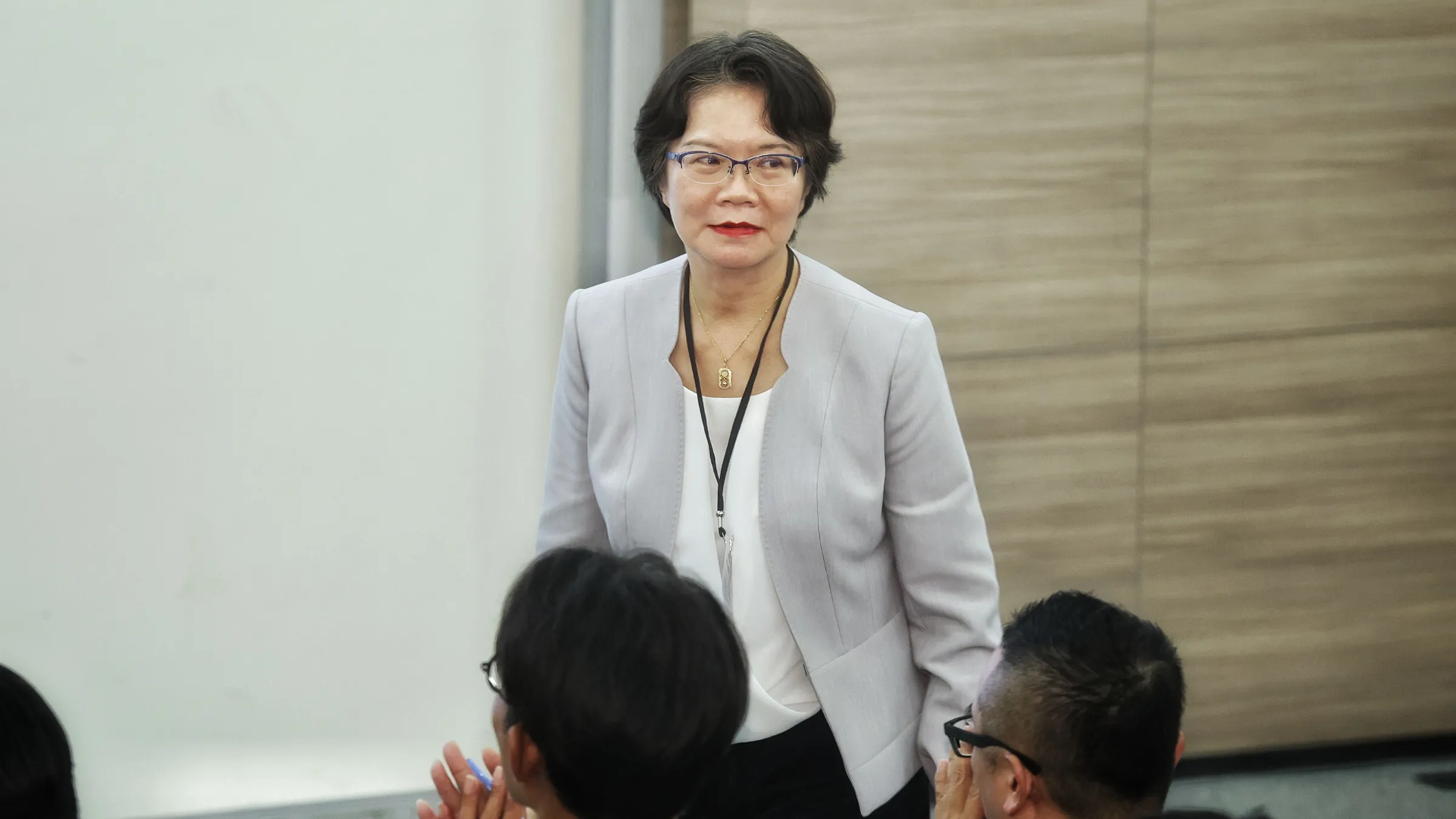 20251009-立委劉書彬9日出席「聯合政府與台灣民主的進階嘗試」論壇。（柯承惠攝）