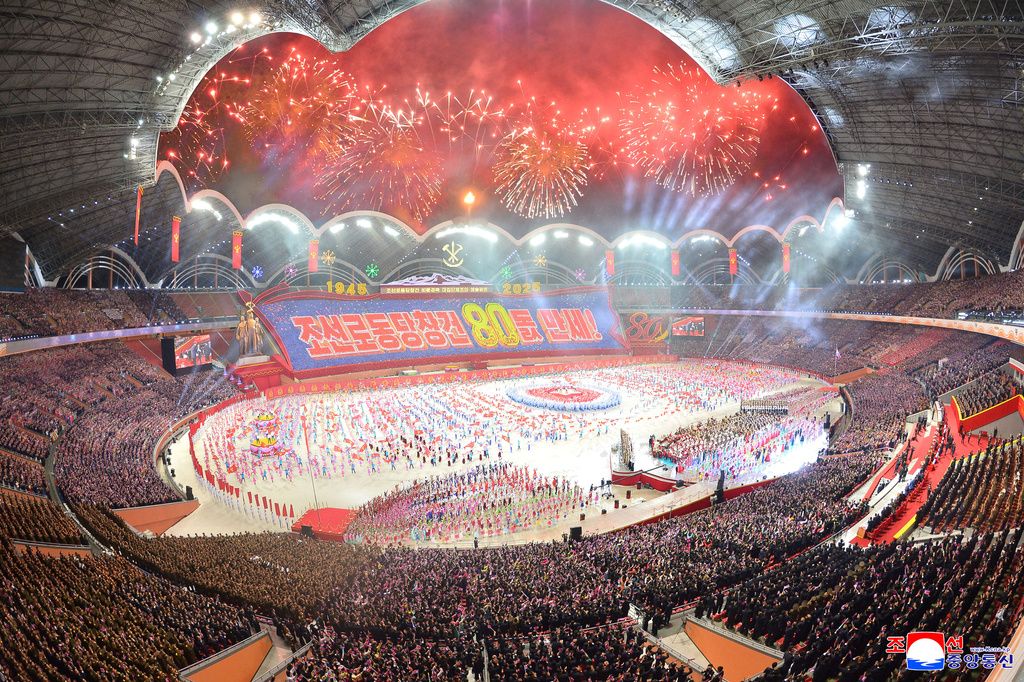 毎年10月10日は北朝鮮労働党の建党記念日。（美聯社）