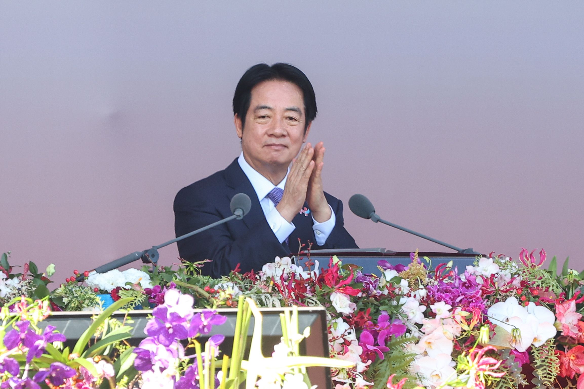 20251010-総統頼清徳10日出席中華民国114年国慶大会。（顏麟宇撮）