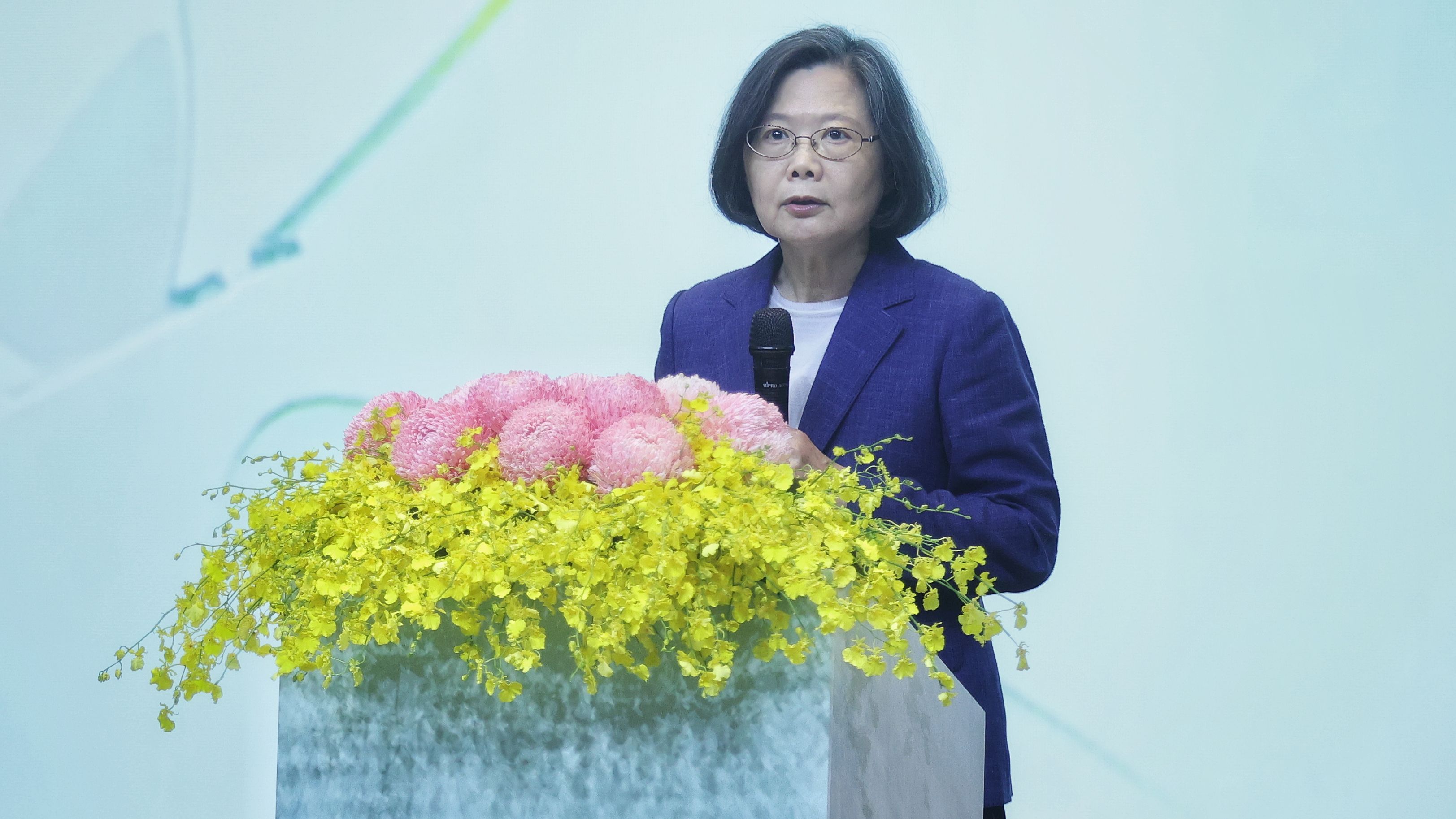 20251014-前總統蔡英文14日出席玉山金控ESG永續倡議行動。（柯承惠攝）