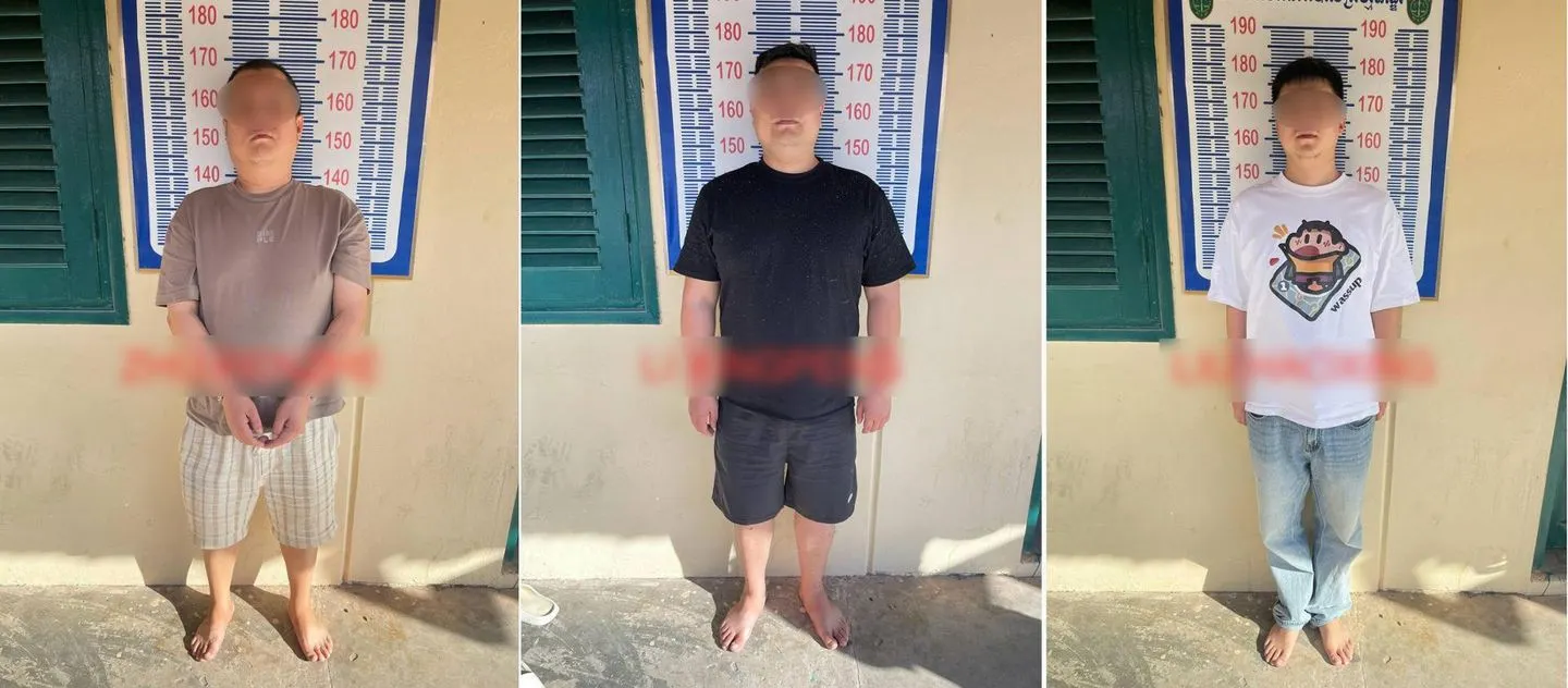 柬埔寨警方逮捕3名疑似害死22歲南韓大學生的嫌犯。（翻攝自Cambodian National Police）