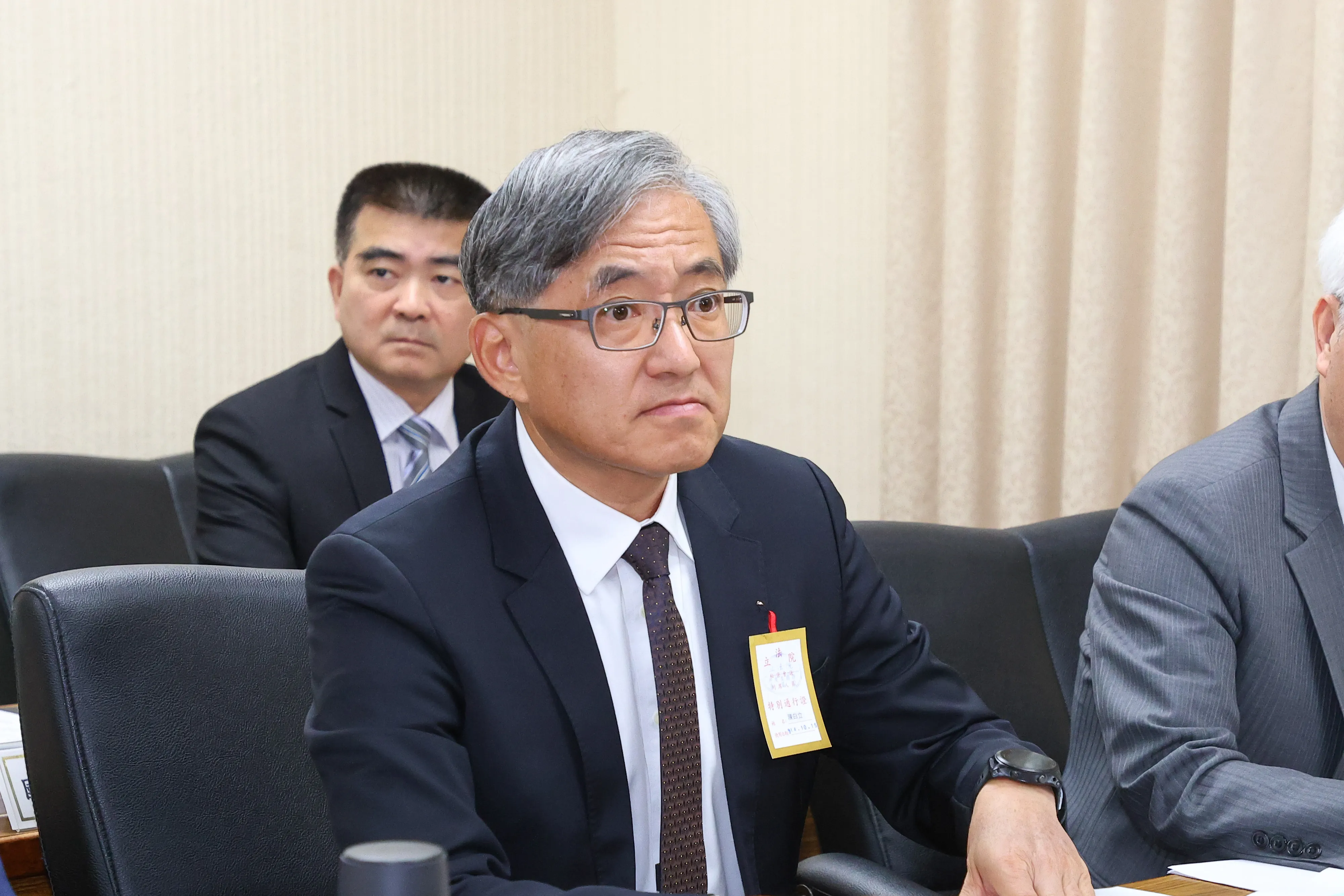 20251015-調查局長陳白立15日出席外交國防委員會。（顏麟宇攝）