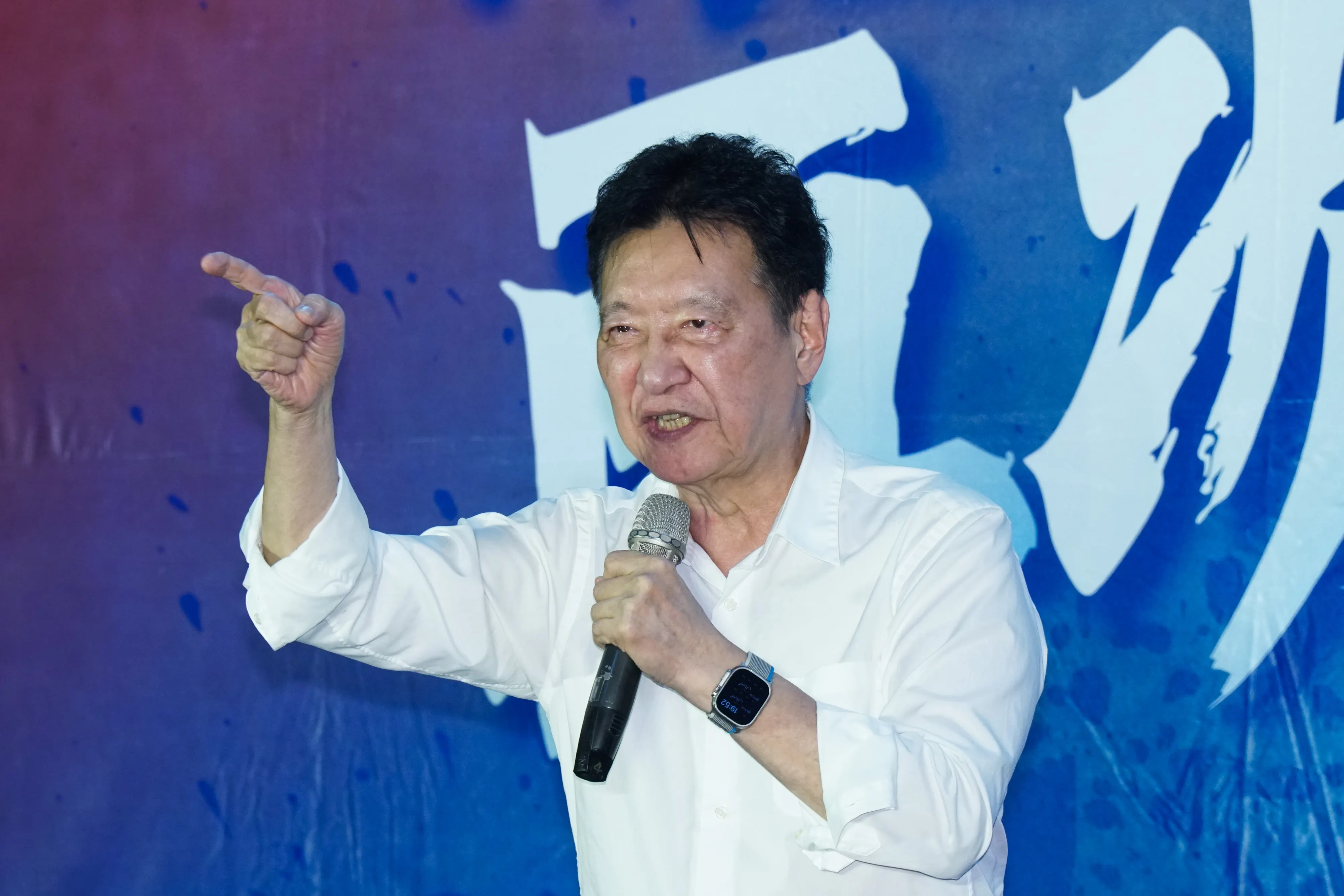 20251017-中廣董事長趙少康出席國民黨主席候選人郝龍斌「挺好！讓國民黨再次偉大選前之夜」。（蔡親傑攝）