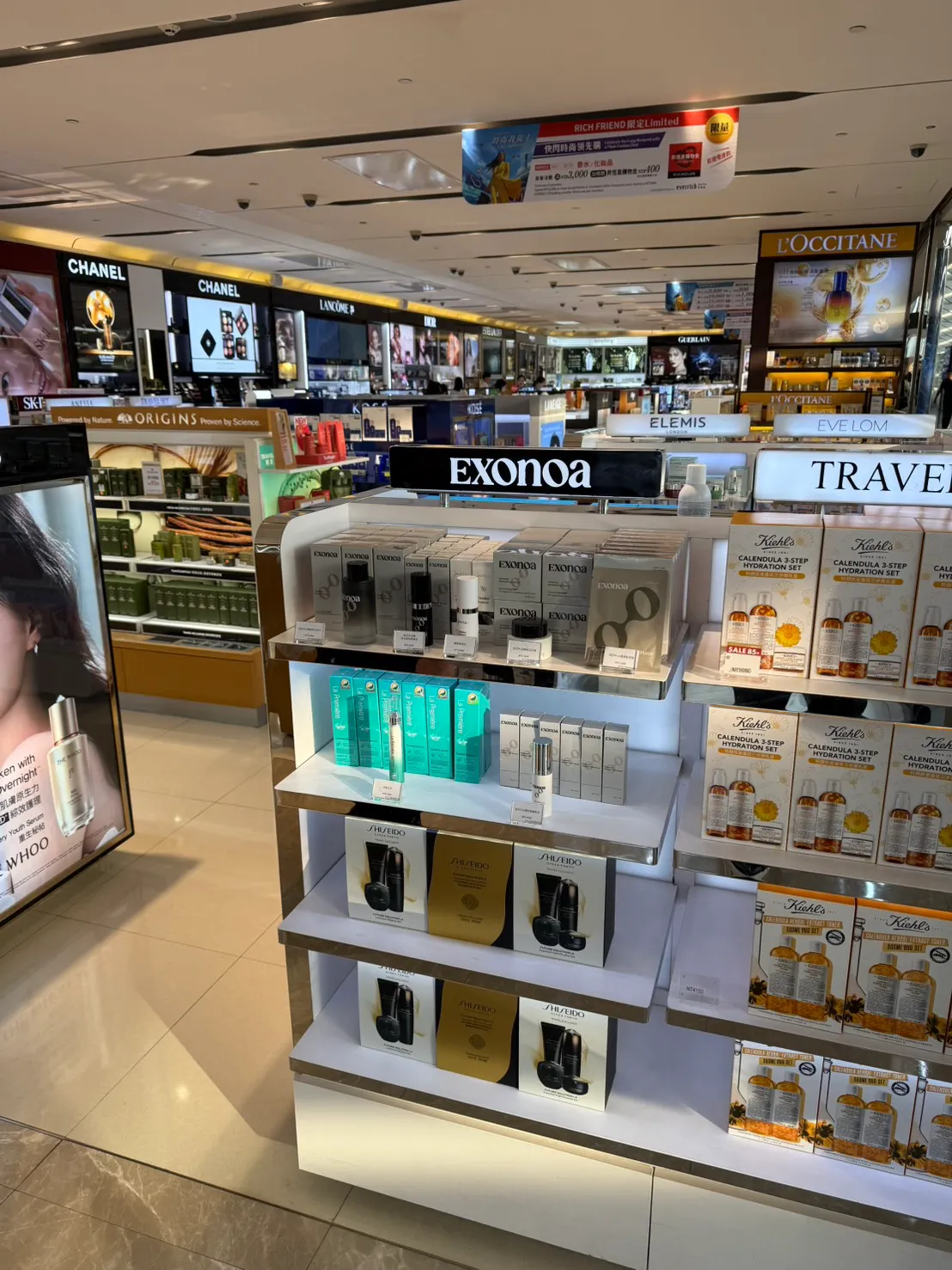 ExoNoa保養品系列即日起正式進駐昇恆昌免稅通路，推出多項獨家優惠組合。（圖／艾萬霖生技）