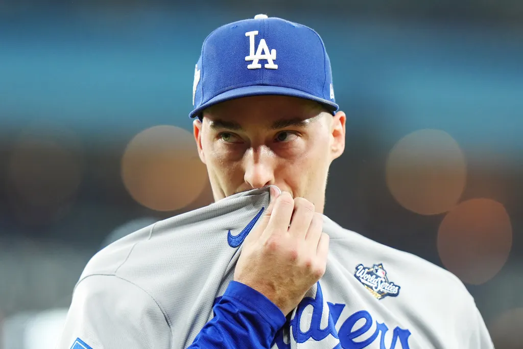 道奇2025世界大賽第一戰先發投手史內爾。（美聯社）