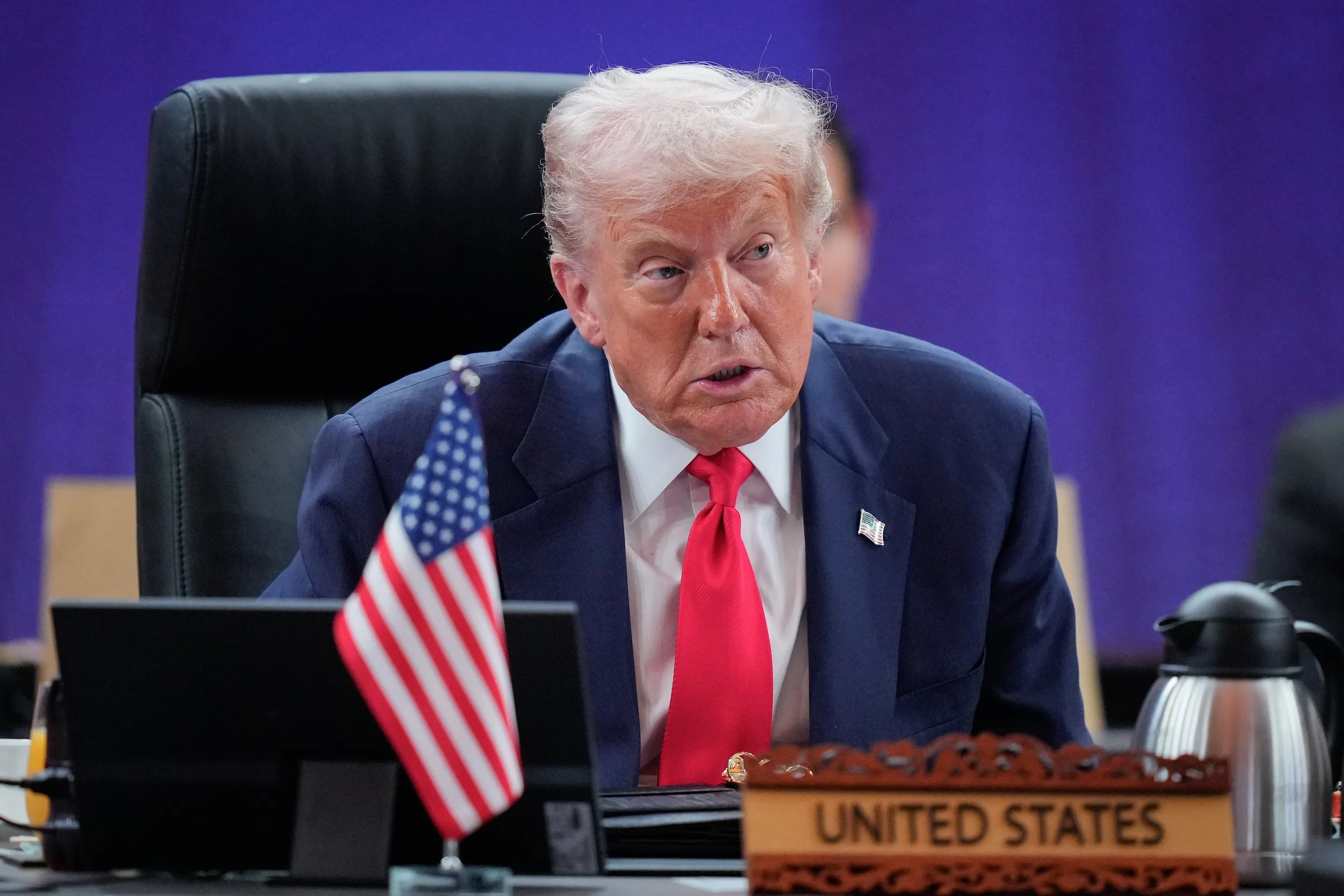 2025年10月26日、アメリカ大統領トランプがマレーシアのクアラルンプールで開催された第47回ASEAN首脳会議に出席。（AP）