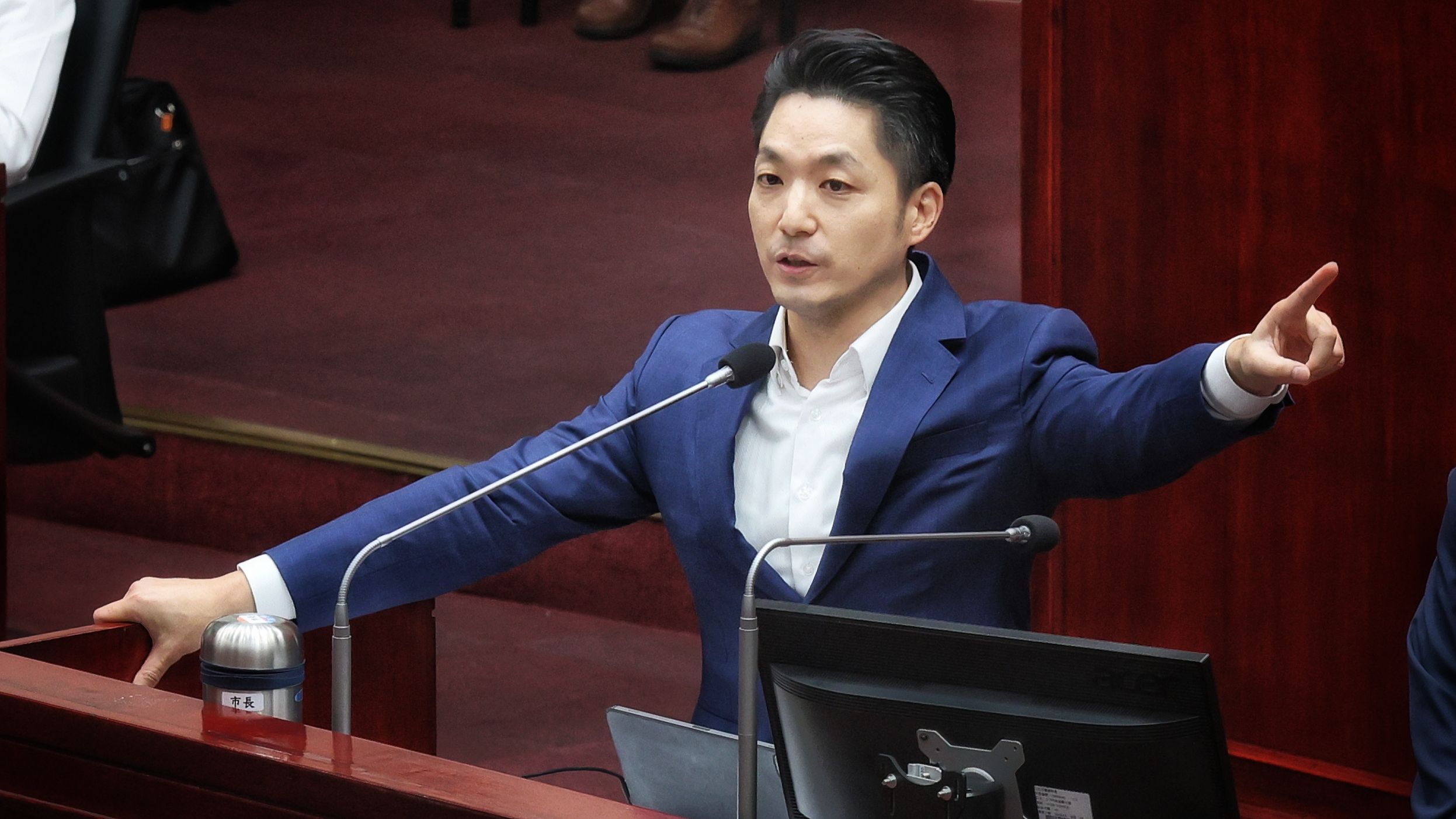 20251029-台北市長蔣萬安29日至台北市議會報告並備質詢。（柯承惠攝）