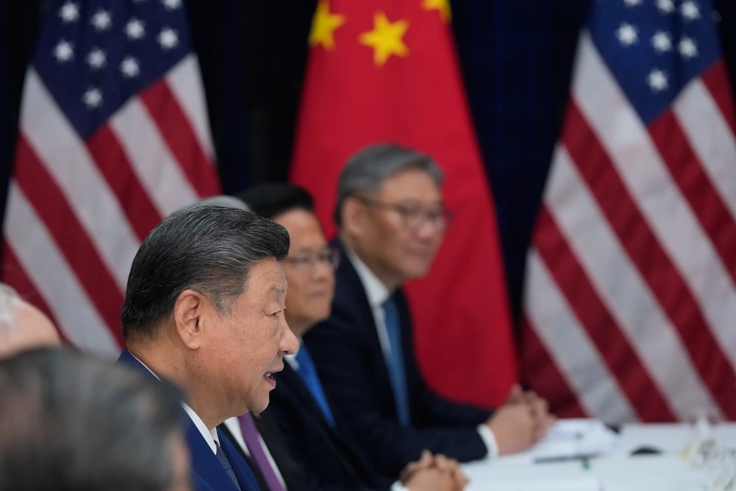 2025年10月30日，美國總統川普與中國國家主席習近平的「川習會」在韓國釜山登場。（美聯社）